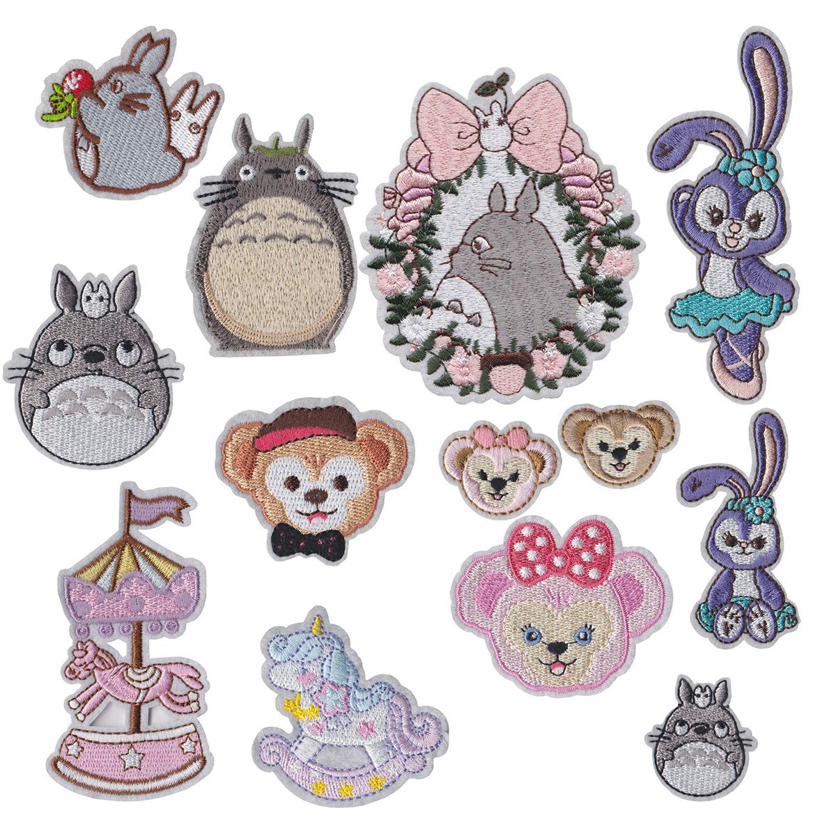 60 Toppe Termoadesive Ricamate - Animali, Piante E Frutti Per Vestiti E Zaini