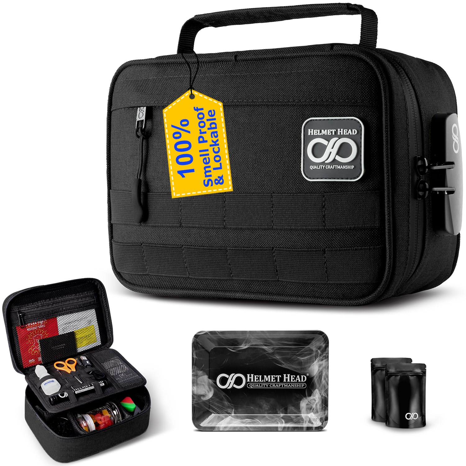 Amazon.com: HELMET HEAD Smell Proof Bag with Combo Lock. Smell