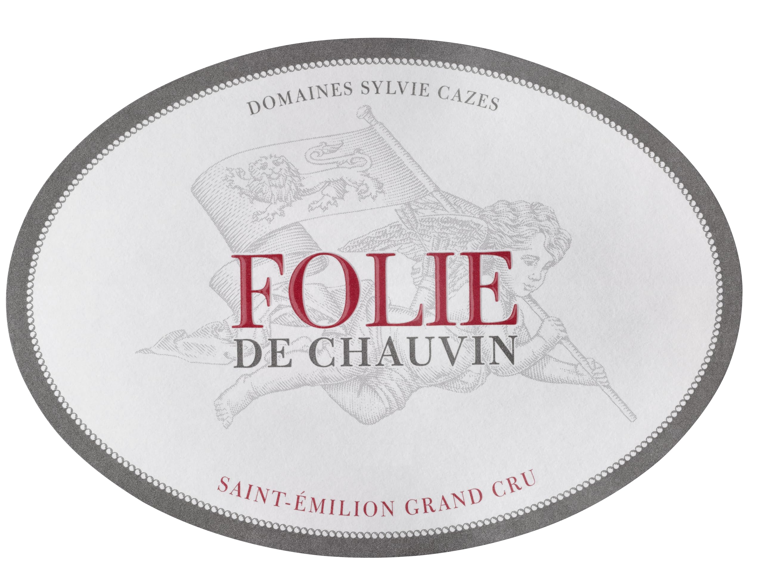 Folie de Chauvin - AOP Saint-Émilion Grand Cru - Vin Rouge - Millésime 2020-1 bouteille x 75cl
