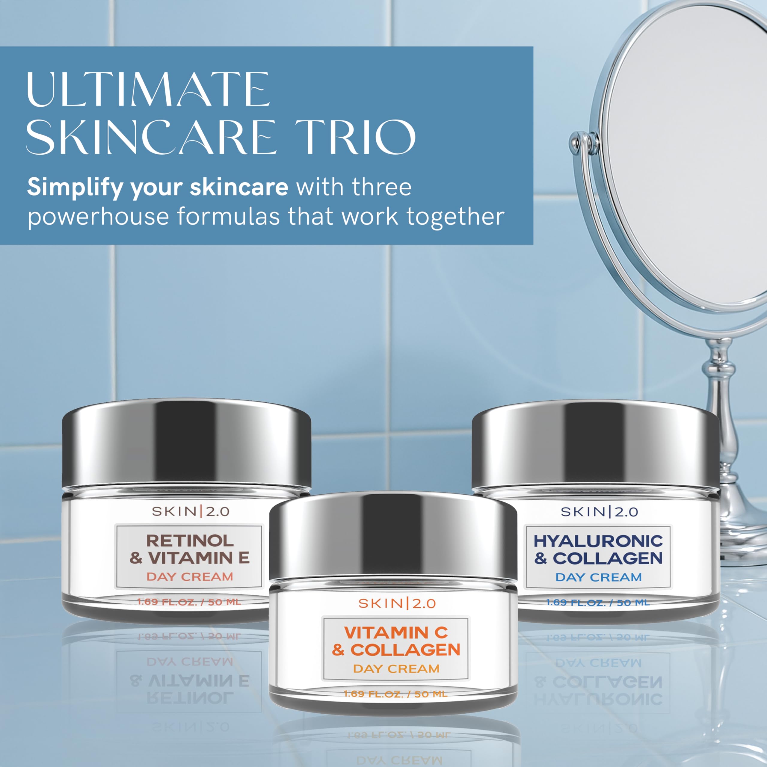 Amazon.com : Skin 2.0 Face Moisturizer Day Cream Set