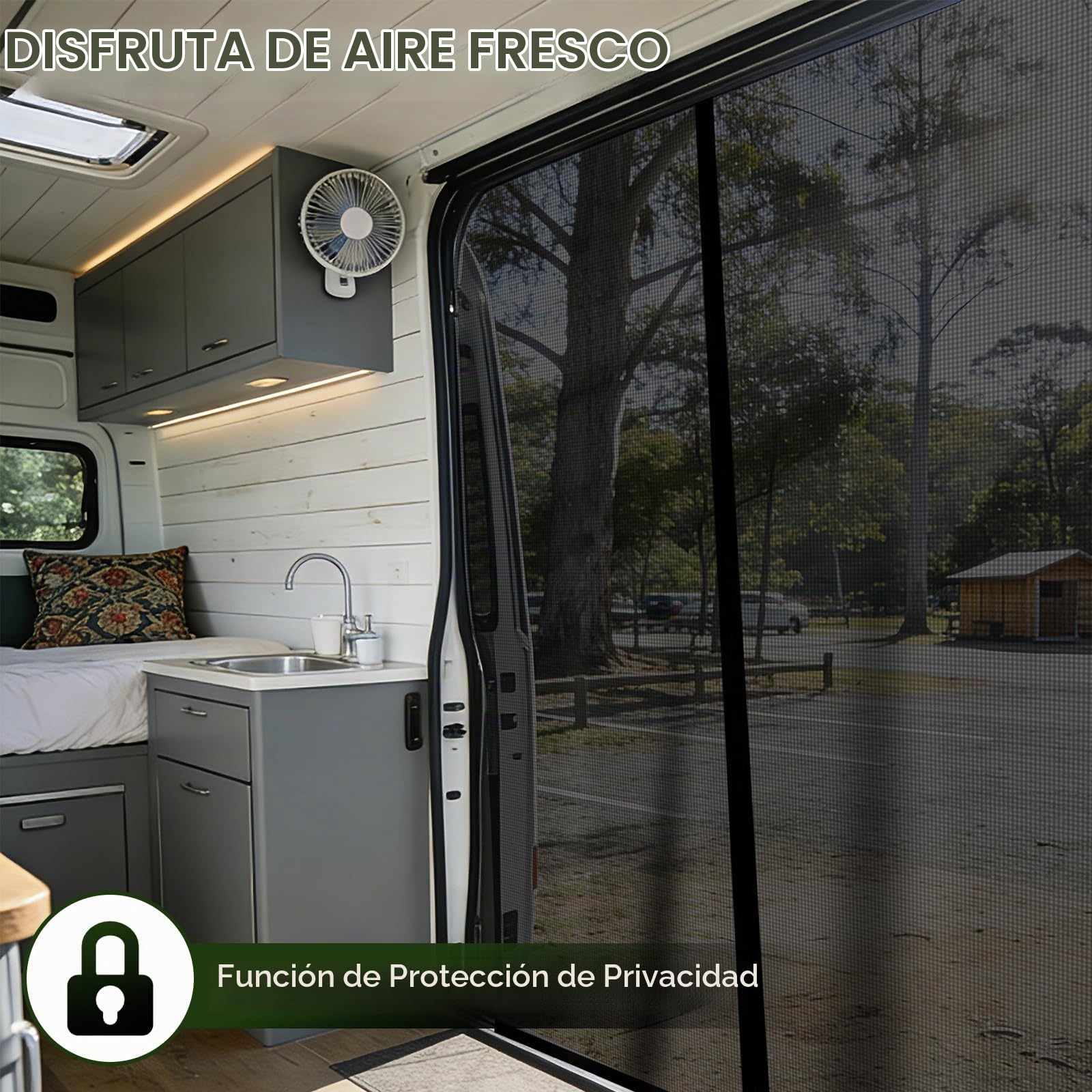 Mosquitera Coche Furgoneta Camper, Magnética Mosquitera para Coche para VW T5 T6 Mercedes Marco Polo Vito Ford Transit Custom