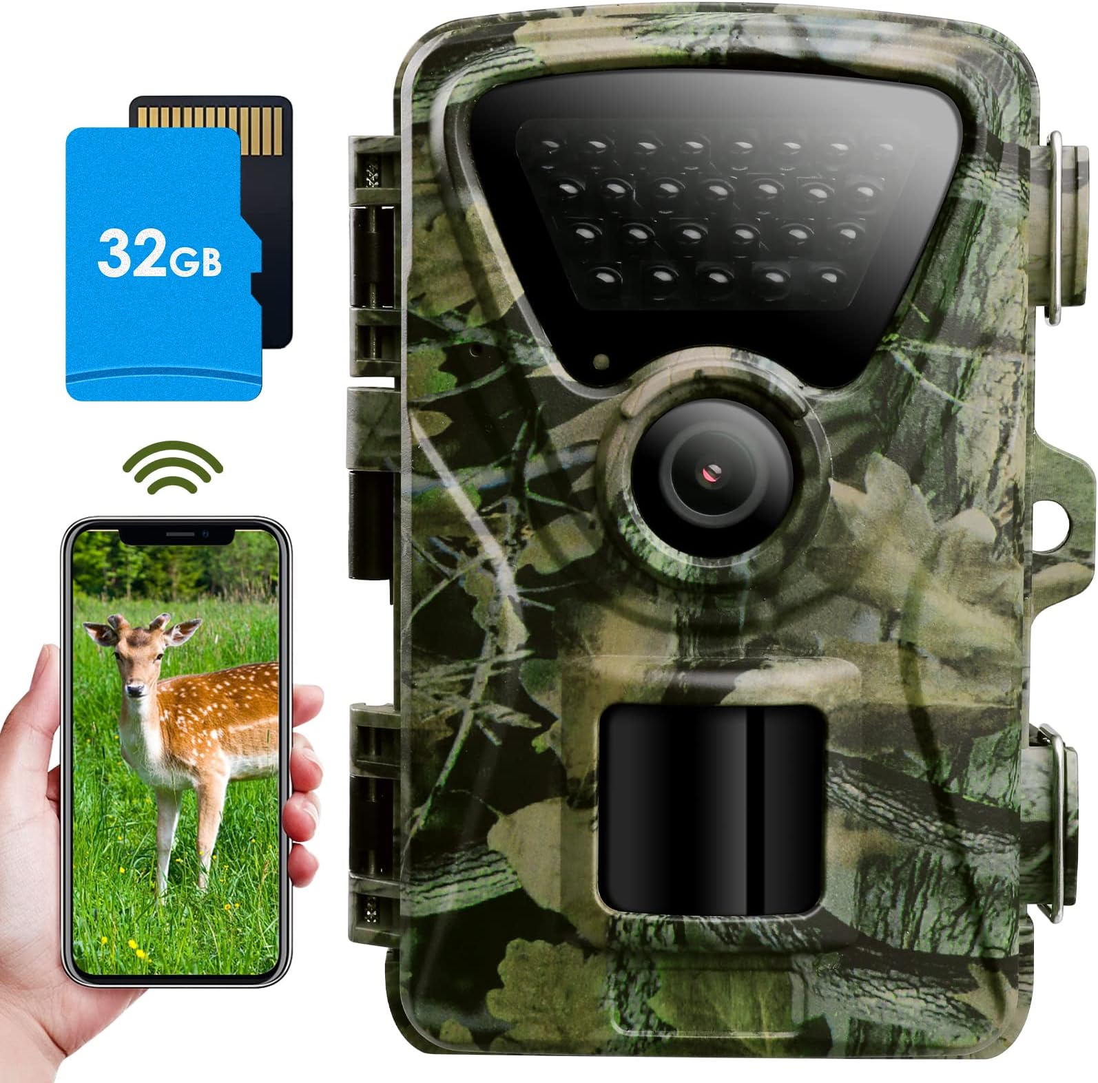 MAXDONE Trail Camera WiFi Game Camera 1440P 32MP Trail