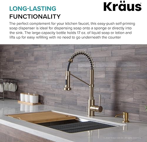 Miniatura 6 de KRAUS Boden KSD-53BB - Dispensador de jabón y loción de cocina en latón cepillado