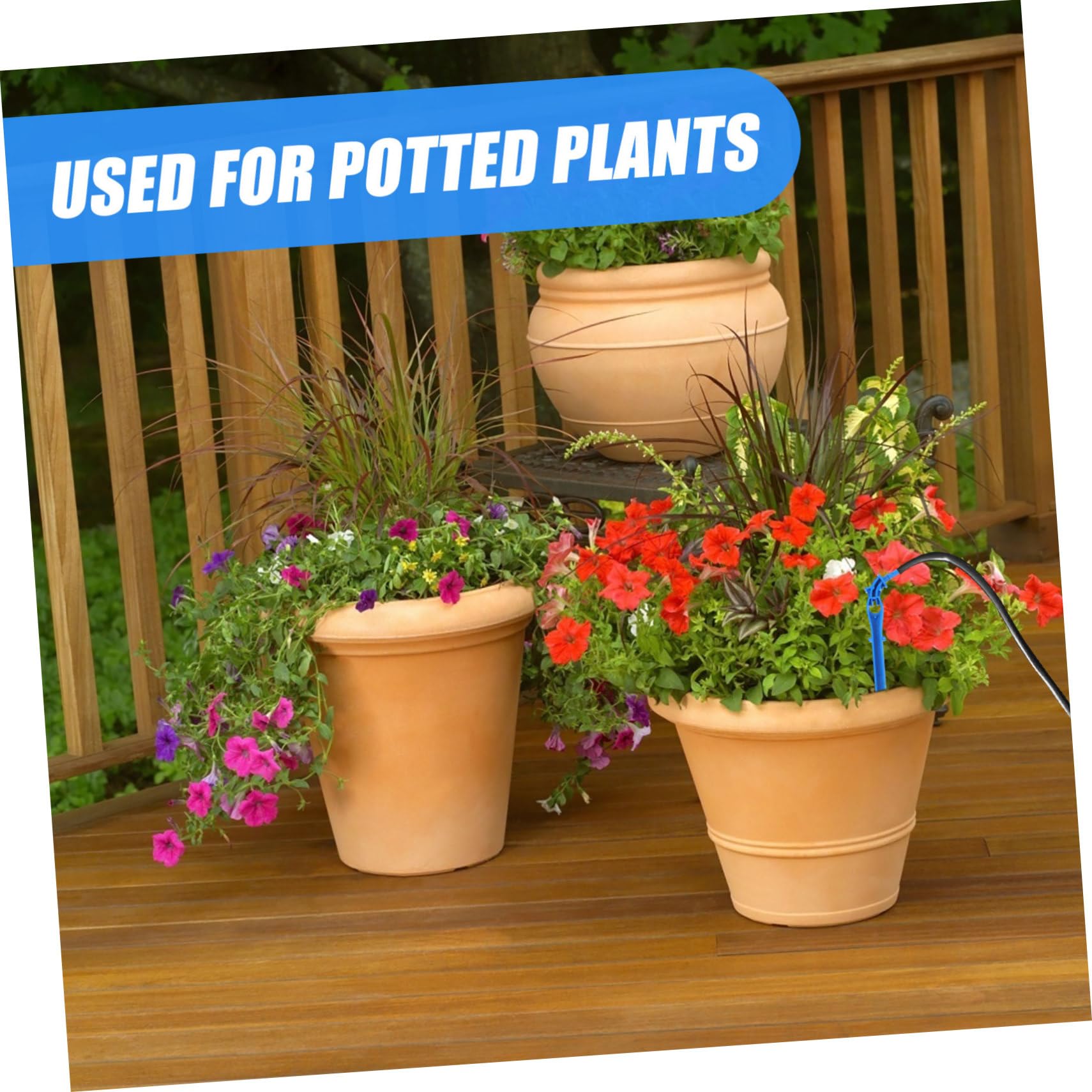 Gogogmee Drip Irrigation Stakes Fittings Emitters 100pcs Kit for Drip Irrigation System Plant Watering Device