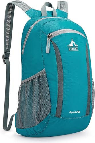 Miniatura 1 de G4Free Mochila de senderismo, resistente al agua, ligera, plegable, para viajes, camping, al aire libre, Azul verdoso, Mochilas Daypack