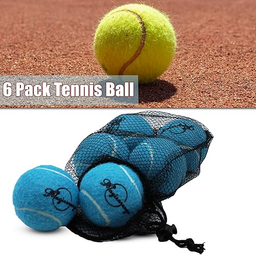 Miniatura 4 de Magicorange Pelotas de tenis, paquete de 6 pelotas de tenis de entrenamiento avanzado, pelotas de práctica, pelotas de juego para perros y mascotas,