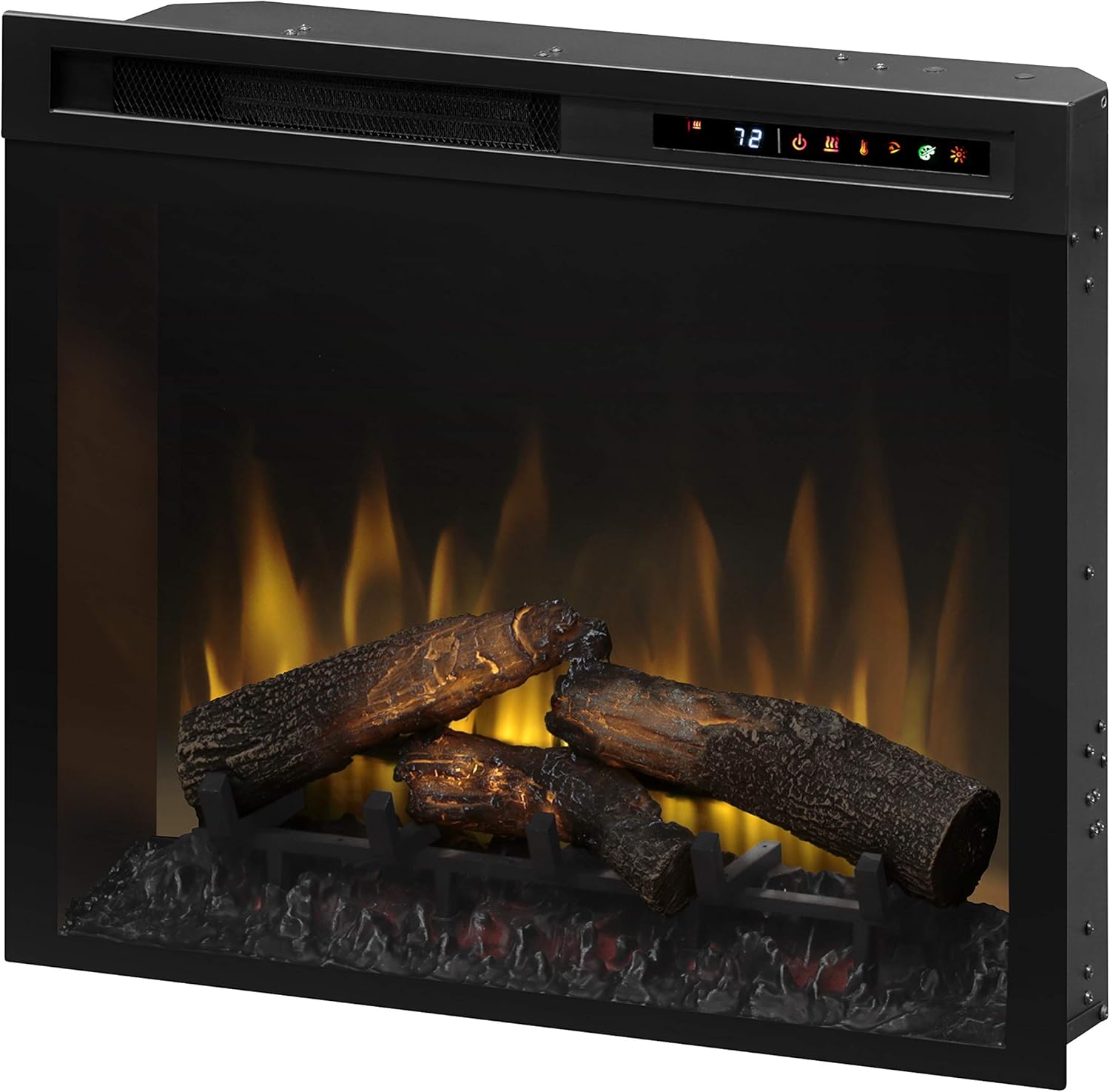 Dimplex 23 Inch Built-in Electric Fireplace - Multi-Fire XHD Firebox with Logs and Realistic Multi-Color Flames | Model: XHD23L - Thumbnail 3