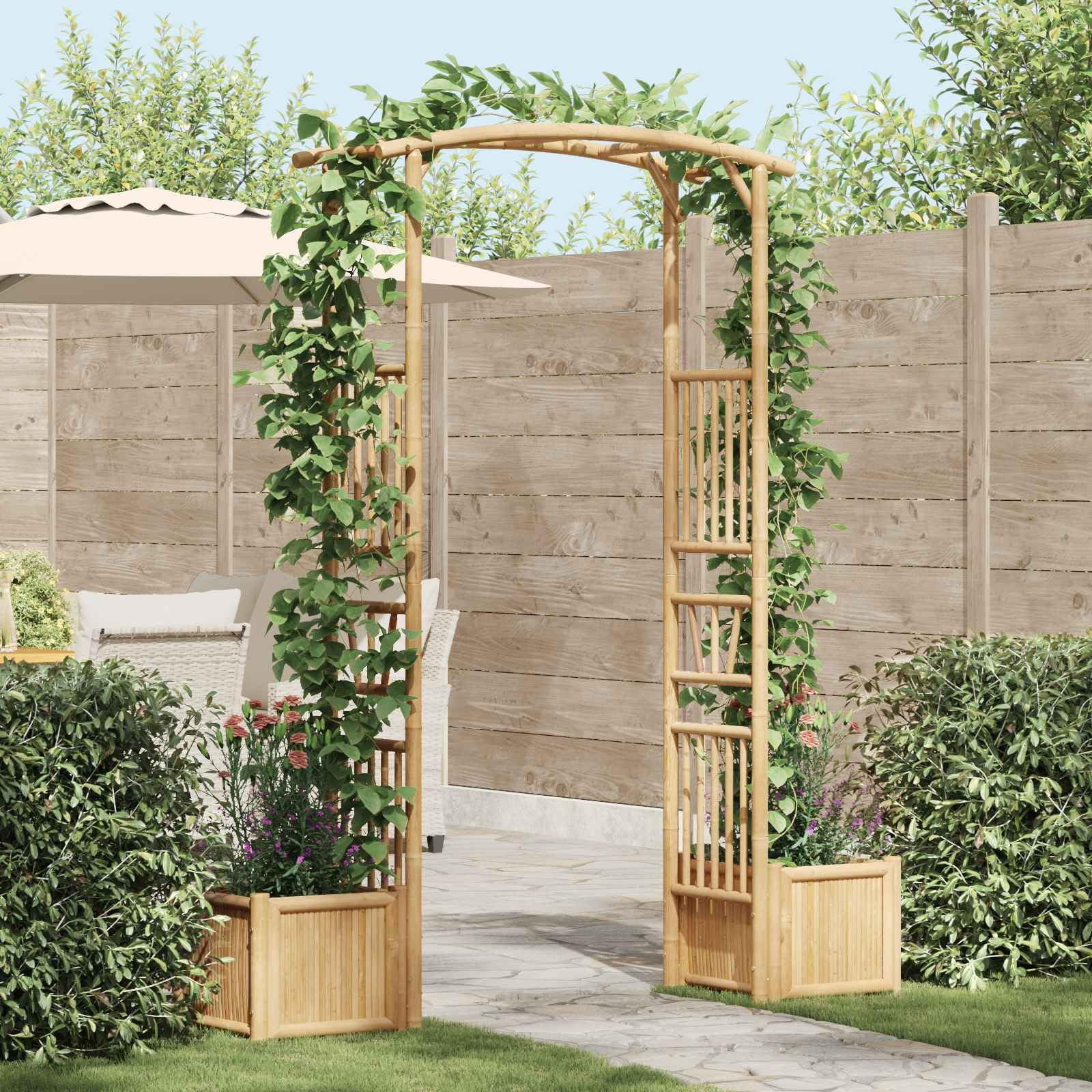 vidaXL Arche de Jardin Naturel 177 x 40 x 205 cm Bambou