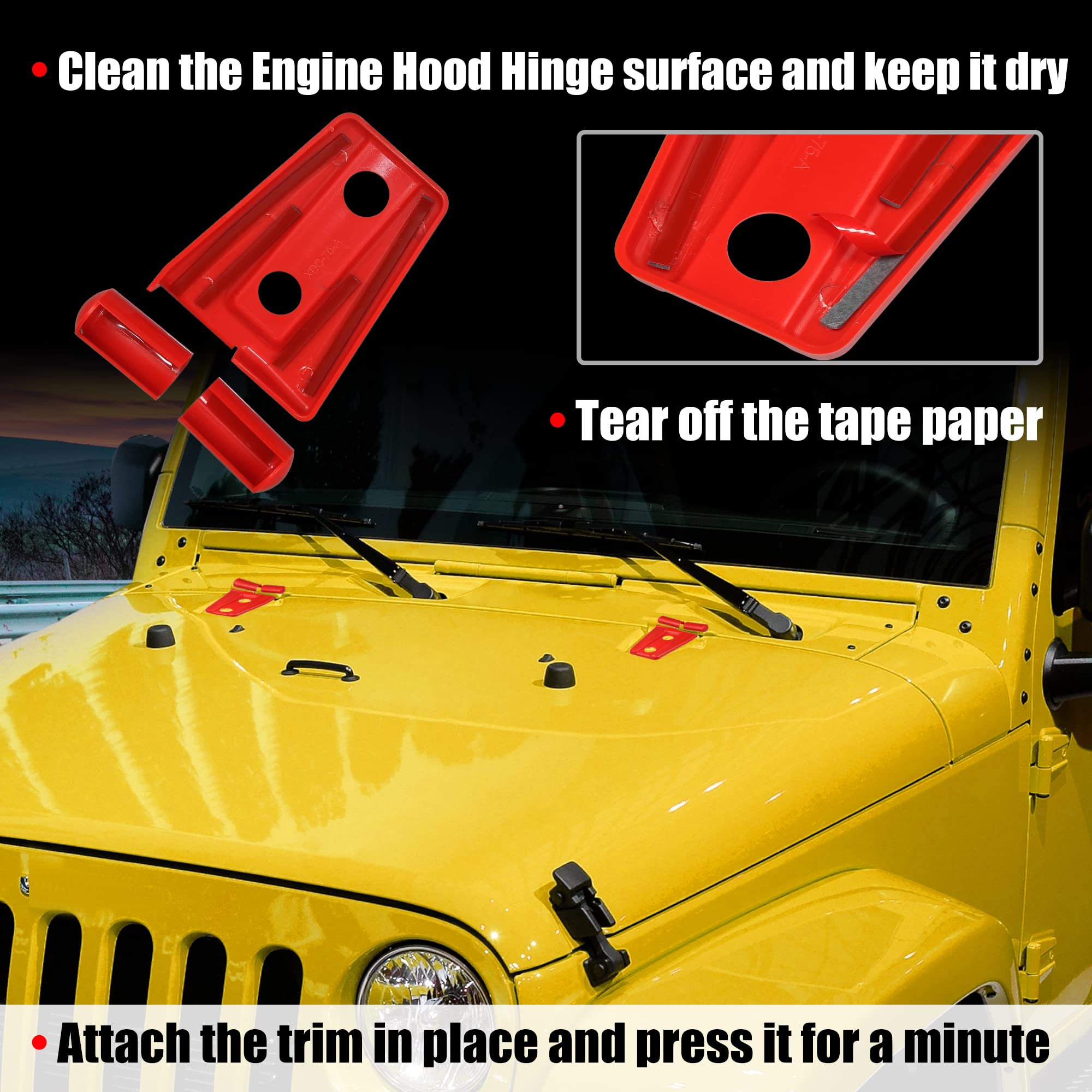 SQQP 12PCS Full Set Exterior Decoration Trim Kit Compatible With 2007-2018 Jeep
