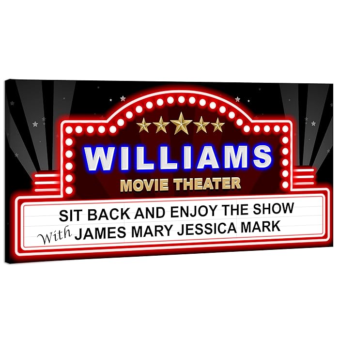 Buy Neattec Custom Movie Theater Decor, Personalized Home Theater Decor