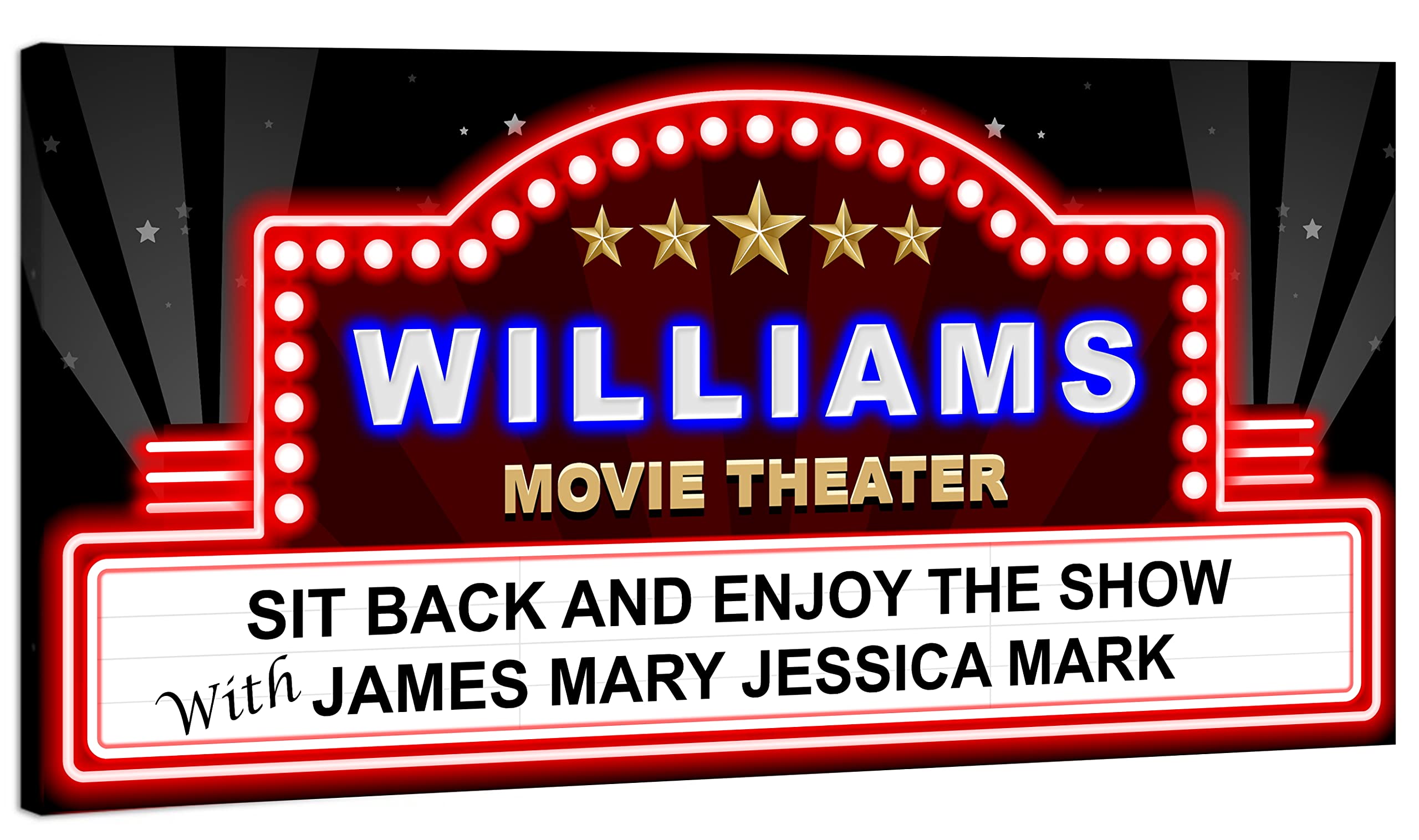 Buy Vintage Movie Theater Decor Sign Custom Private Movie Theater Sign Home Theater Decor