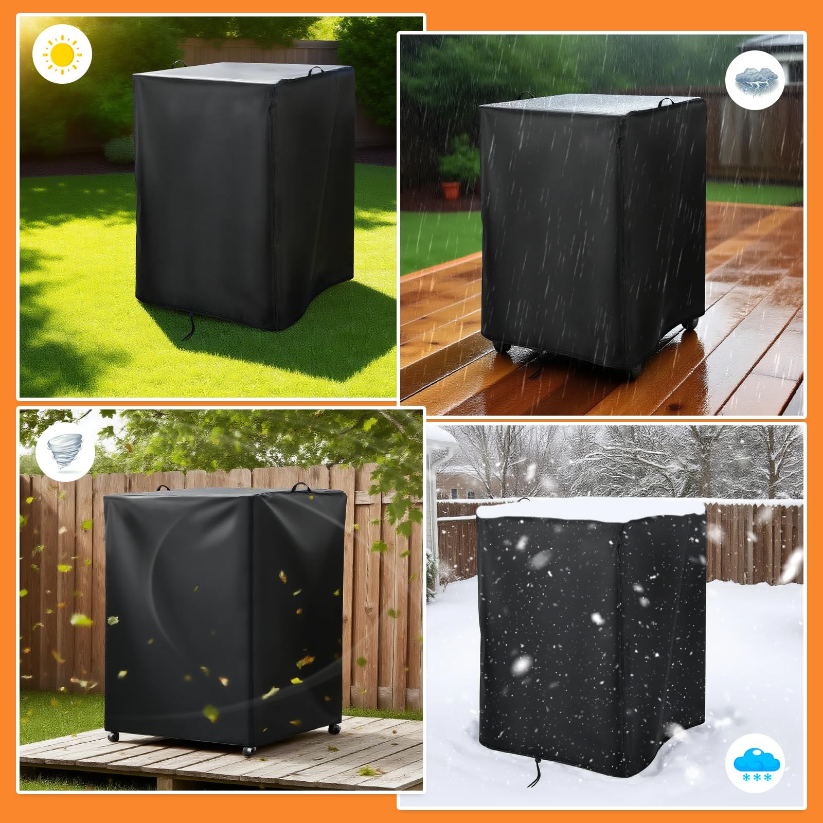 Pizzaofen Abdeckung für Cozze Gas Pizza Ofen, Wasserdicht 500D Oxford-Stoff Schutzhülle für Pizzaofen, Grill und Outdoortisch, Pizzaofen Tragetasche, Pizzaofen Zubehör-Schwarz (73x64x109cm)