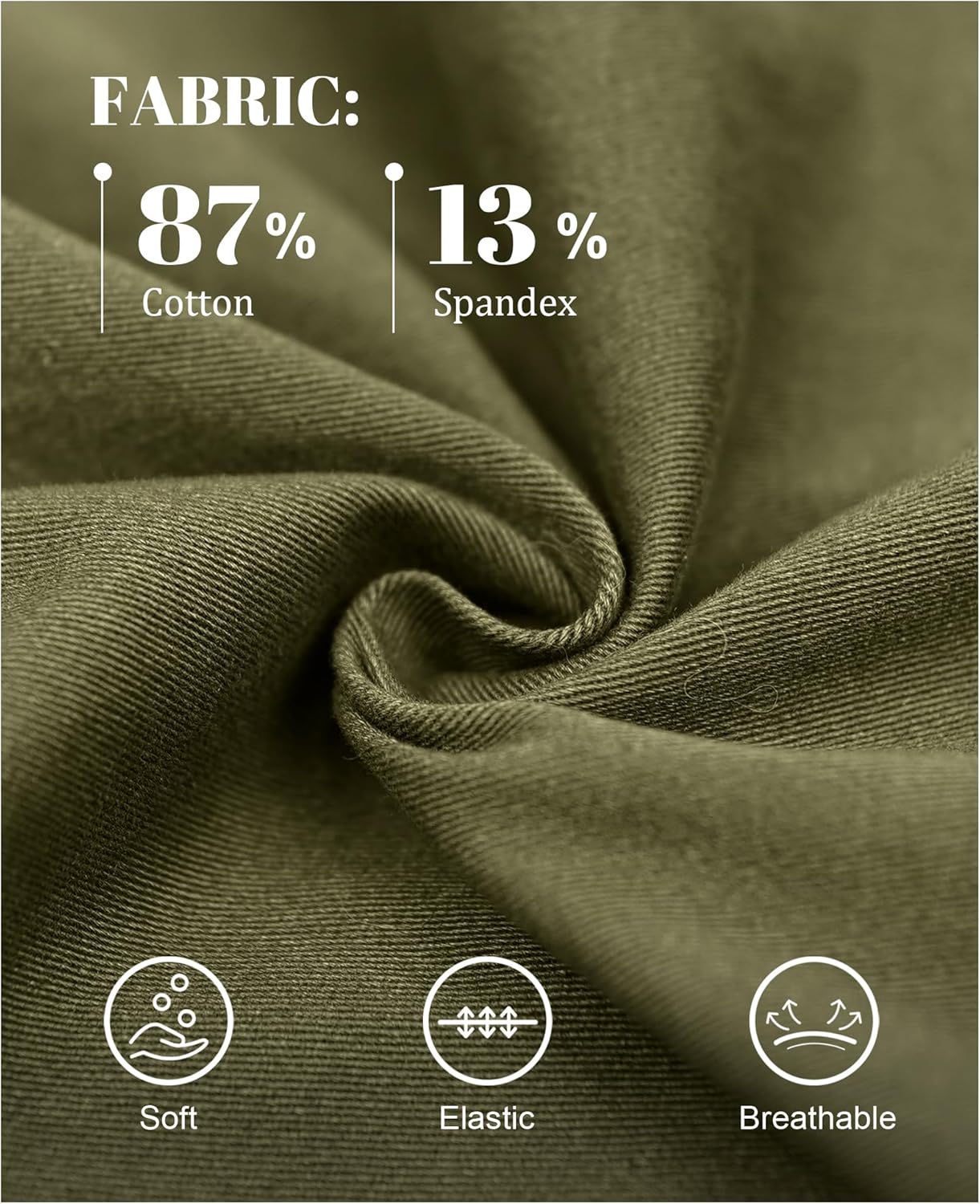 Susclude Cargo Pants for Women - Wide Leg Baggy Pants High Waisted Cotton Pants with Pockets - Image 4