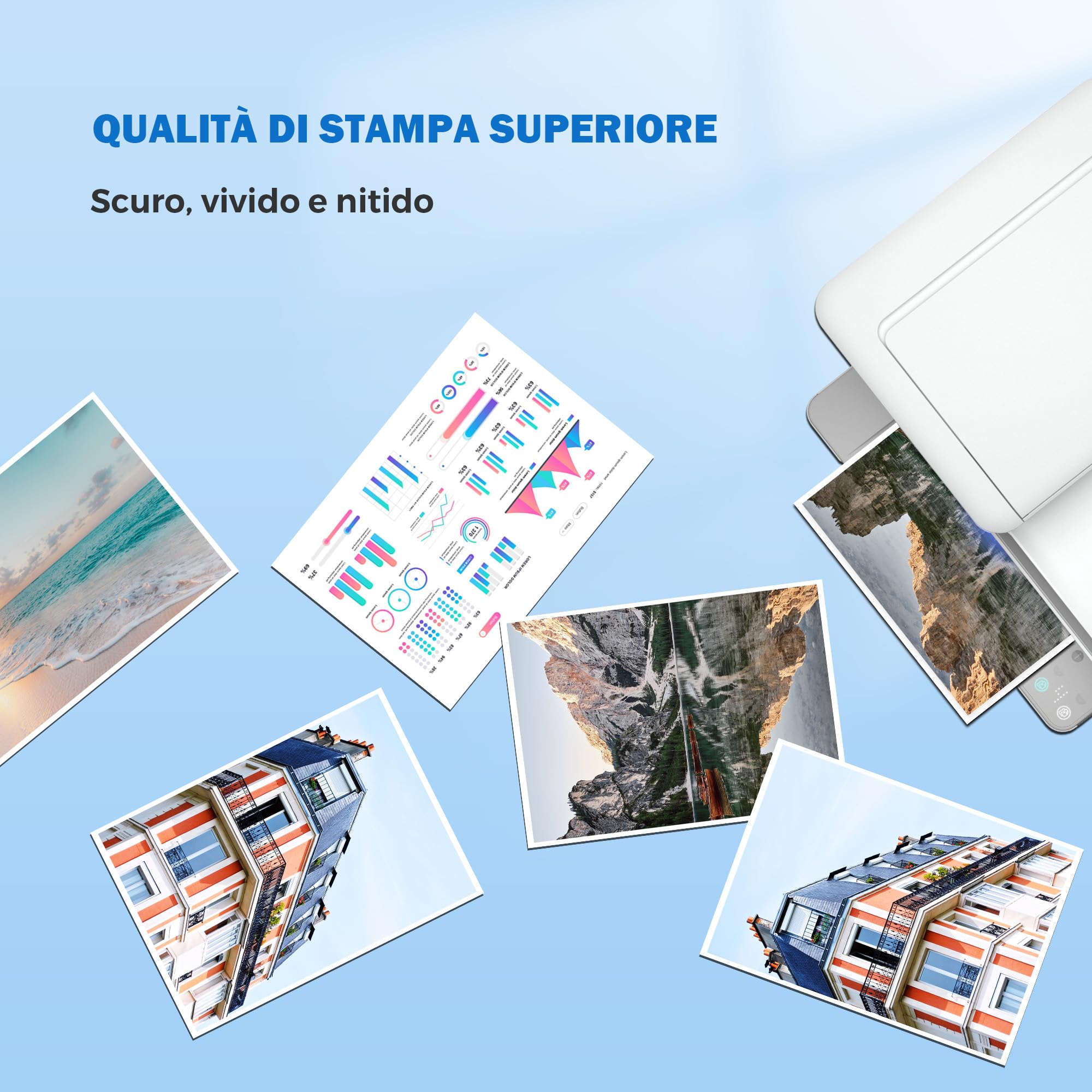 545 XL 546 XL Cartucce d'inchiostro Compatibili Cartucce per Canon 545 546 per Canon PIXMA Stampanti, Adatte per TS3350 MX495 MG2550s TR4650 TR4550 TS3400 TS3150 (Nero Tri-Colore, 2-Pack)
