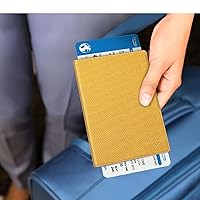 Vista 19 de FINTIE Soporte para pasaporte, cartera de viaje delgada con bloqueo RFID, funda protectora para pasaporte, esencial con ranuras para tarjetas
