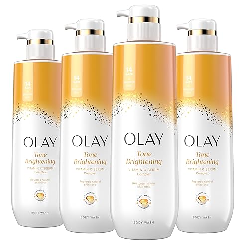 Olay Body Wash with Vitamin C and Vitamin B3, Cleansing & Revitalizing, 20 FL Oz (Pack of 4) disponible en Yaxa Colombia