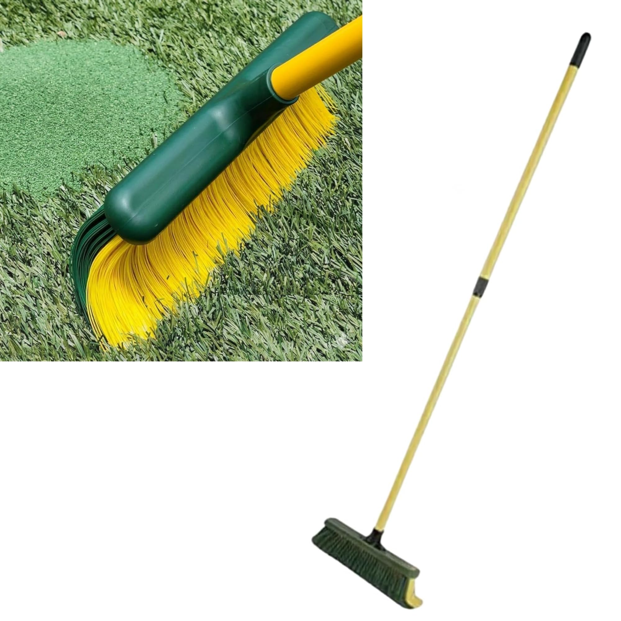 Cepillo Césped Artificial con Palo Extensible, con Mango. Barredora Cesped Sintetico. Escoba o Rastrillo Cesped Sintético con Mango. Ideal Accesorio De Jardin.