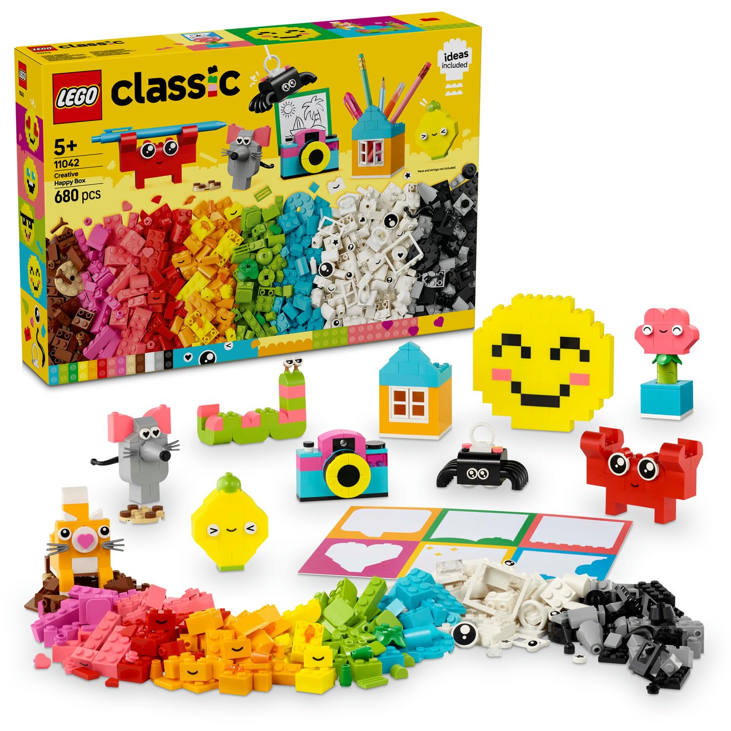 LEGO Classic Yaratıcı Mutlu Kutu 11042-5 Yaş ve Üzeri Çocuklar İçin Yaratıcı ve Eğlenceli Oyuncak Yapım Seti (680 Parça)
