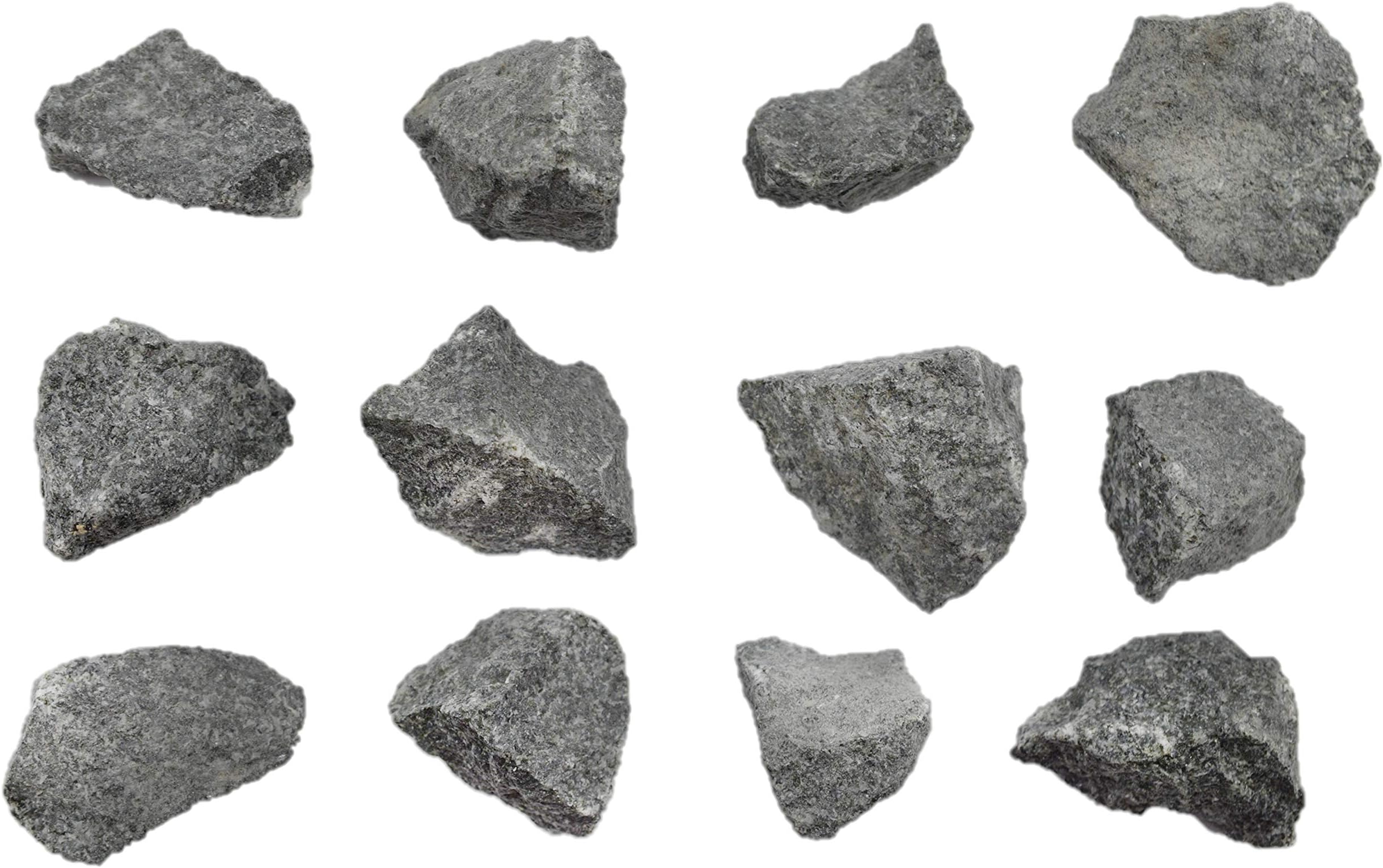 12PK Raw Peridotite, Igneous Rock Specimens - Approx. 1" - Great for Science Classrooms - Geologist Selected & Hand Processed - Eisco Labs