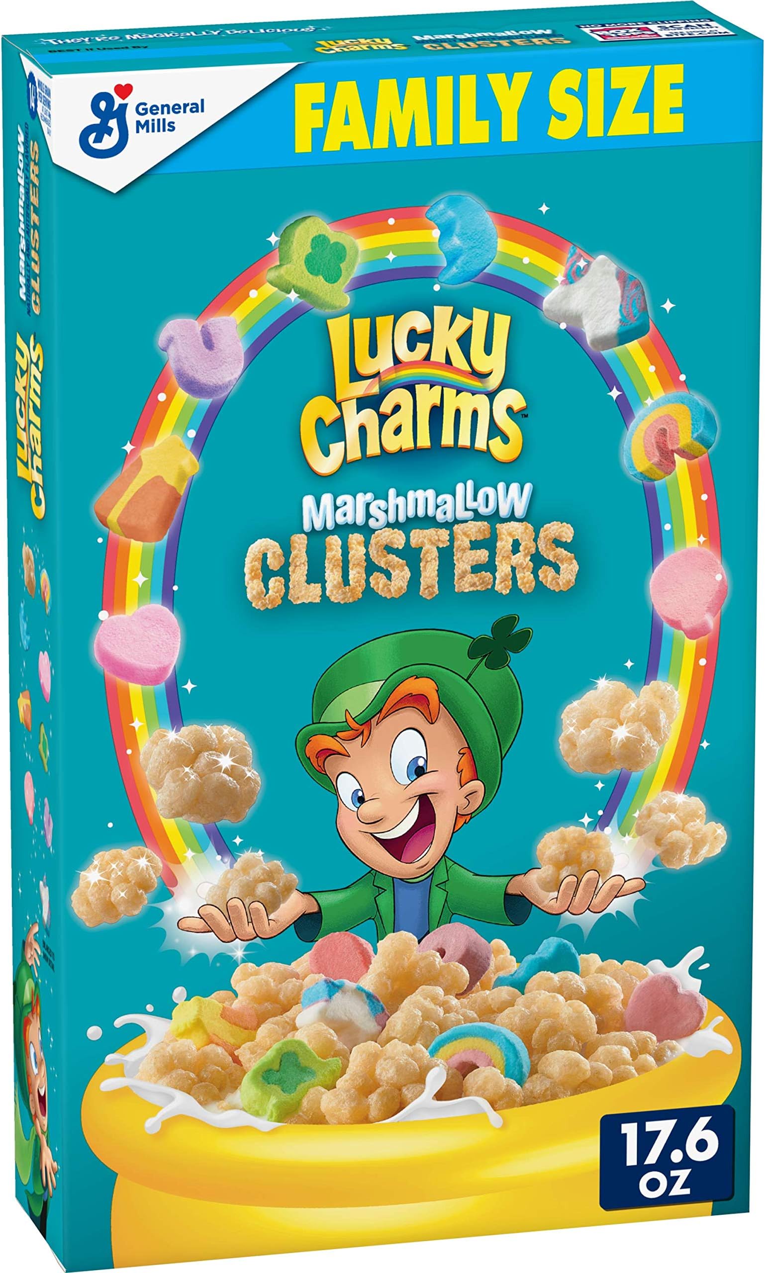 General Mills Lucky Charms Marshmallow Clusters Breakfast Cereal, 17.6oz
