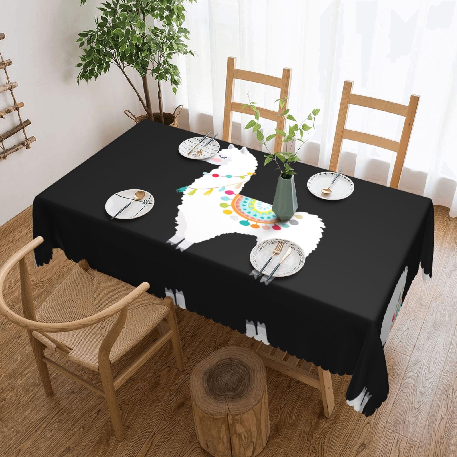 MROWYC Llama Printed tablecloths are suitable for hotels, picnics, and parties, and can effectively protect the tabletop