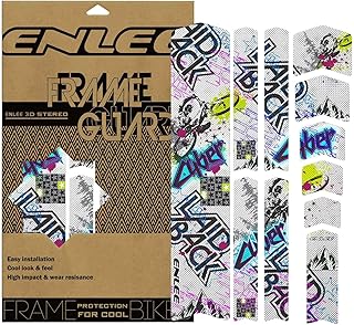 ENLEE Bike Frame Protection Tape, High-Impact Honeycomb Microns PVC Bike Frame Protection Kit, Non-Yellowing