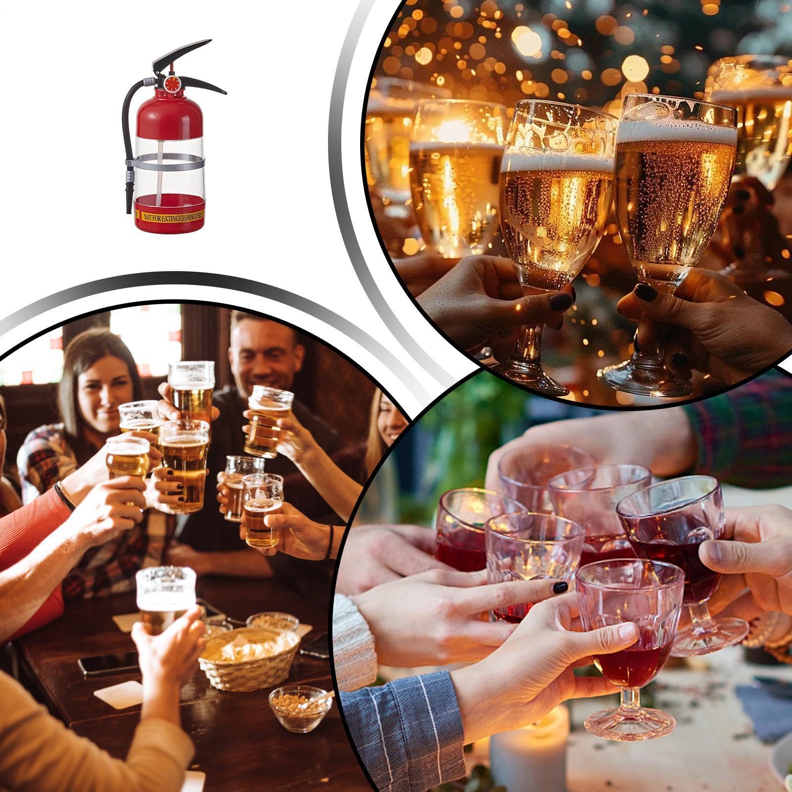 Party-Bierspender | Feuerlöscher Likörbehälter – Kaltgetränkespender | für Trinker Frauen Männer Home Office Party Restaurant Café Grillen Versammlungen Hochzeit Picknick