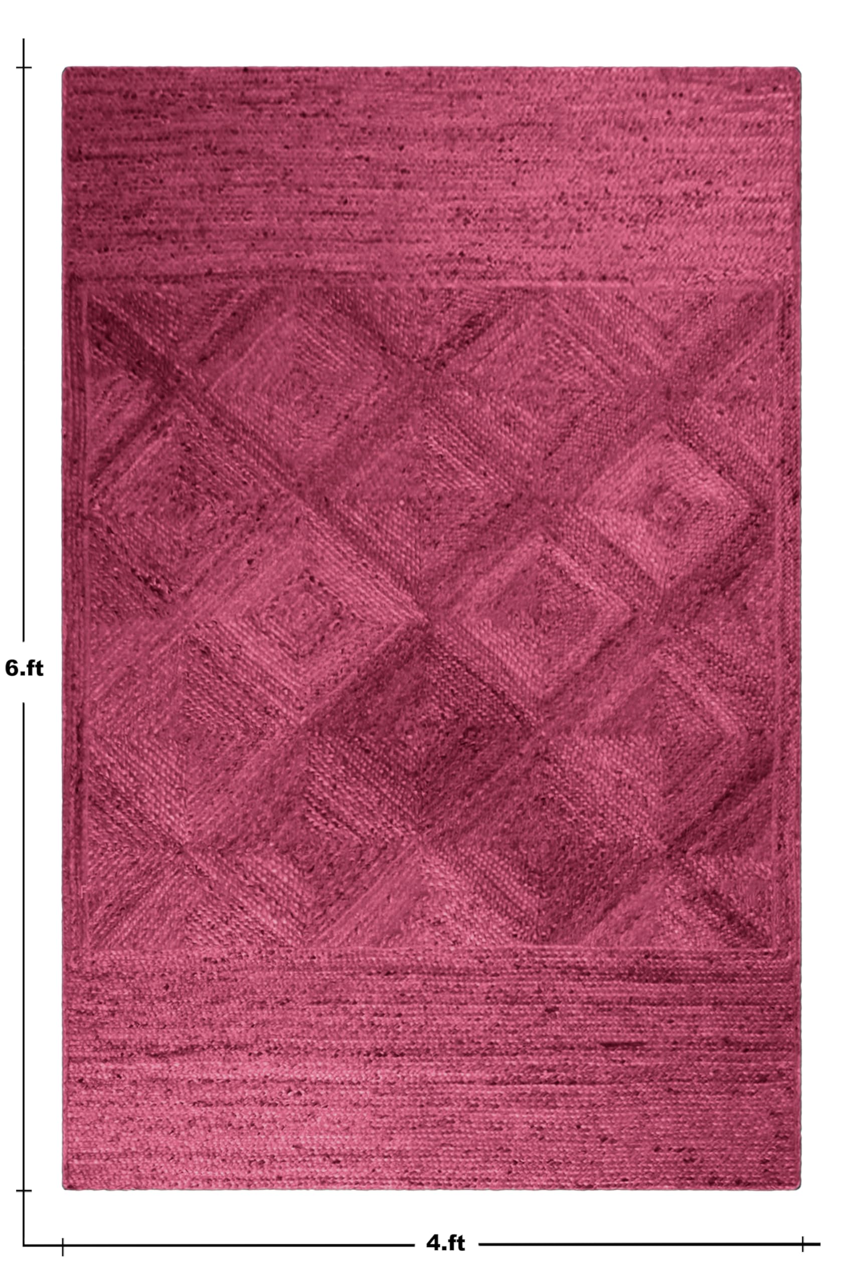 Kilim dywanik, płaski, ręcznie pleciony, jutowy, różowy, wzór, ręcznie wykonany, boho, gruby, 0,7 cm, sizalowy dywan z juty, do użytku wewnątrz i na zewnątrz, dywaniki do łóżka, kuchni, mata do jogi