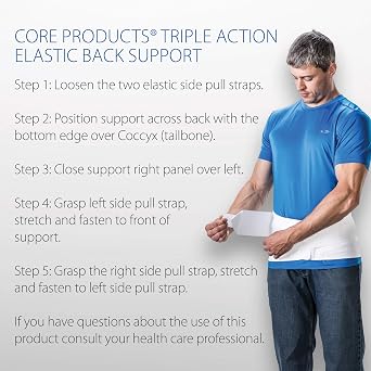 Core Products Triple Action Elastic Back Support - Small