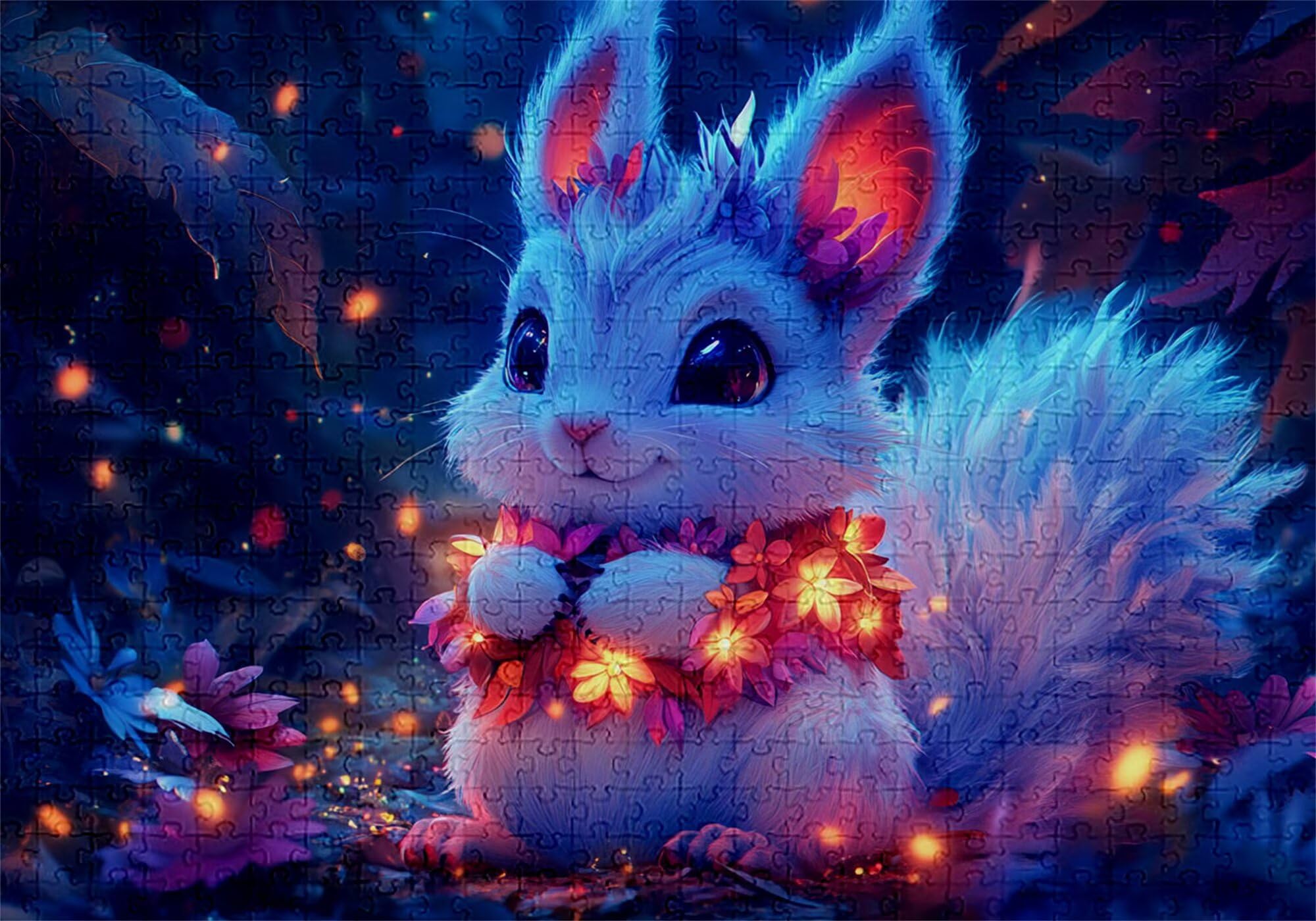 Puzzle 2000 elementów kreskówka dorosły królik 100 x 70 cm rzemiosło klasyczne 3D drewniana układanka do rodzinnych gier aktywnych, układanka do samodzielnego wykonania nawet do dekoracji ścian domu