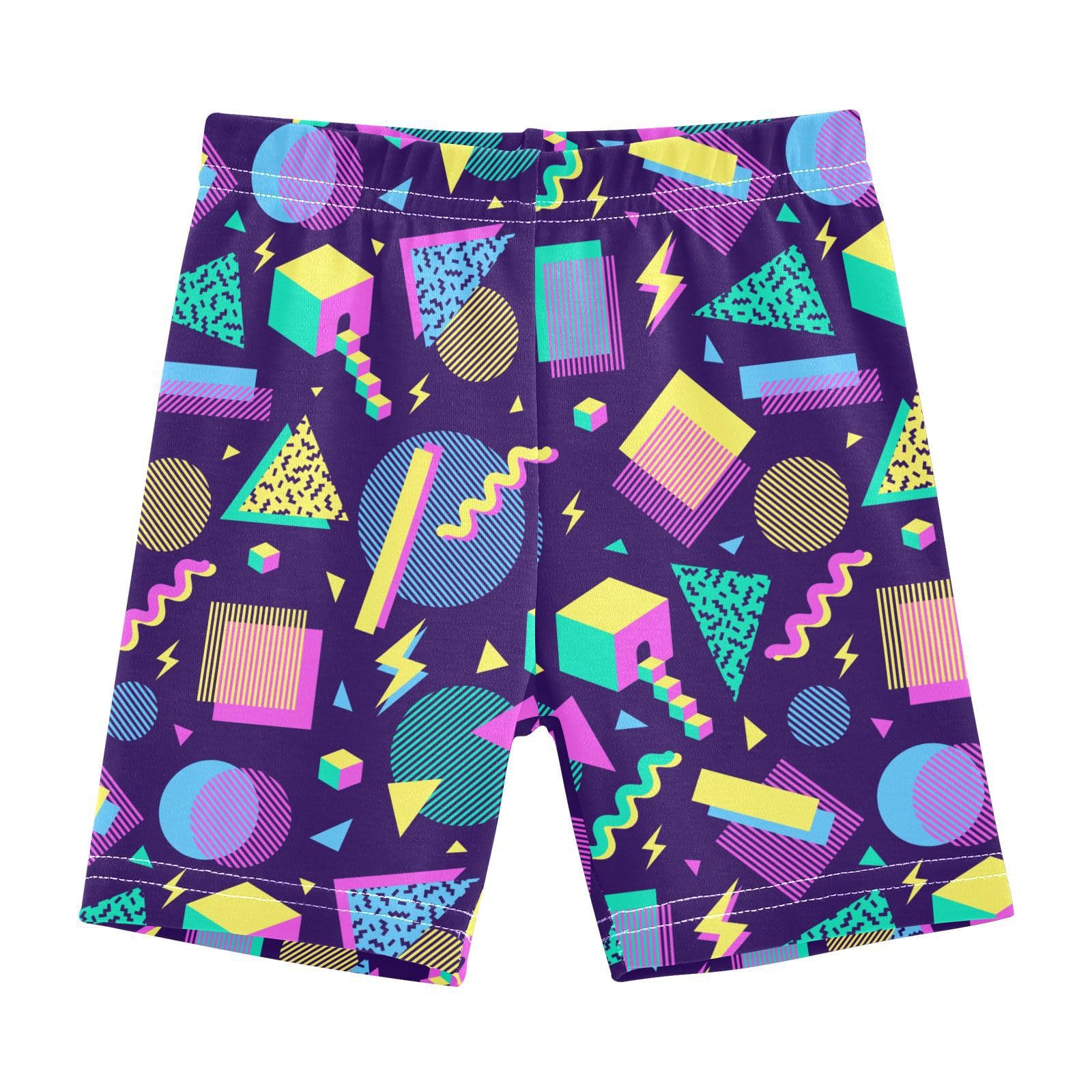 JHKKU Girls Retro 80s 90s Shorts Cotton Cartwheel Bike Kids Biker Under Dress Dance Short Girl Clothes 8Y