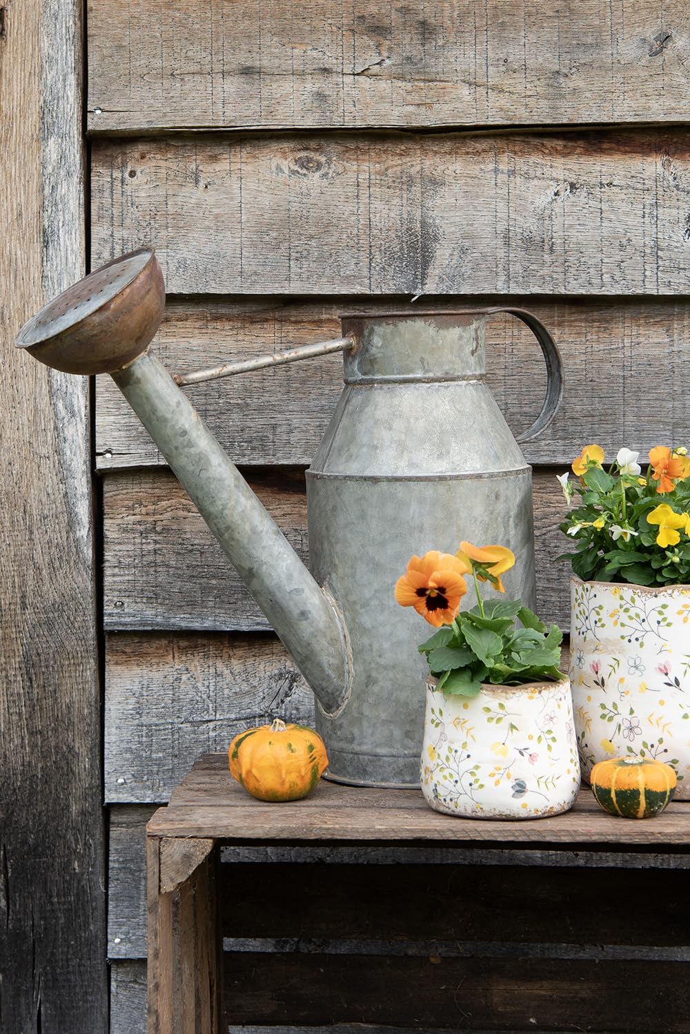 Clayre & Eef Blumentopf Aus Keramik – Zitronen-Muster Im Landhausstil | Innenblumentopf Beige-gelb