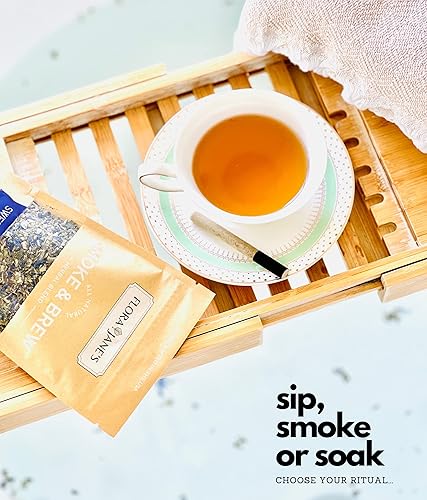 Miniatura 5 de Mezcla de hierbas para humo y té - Smoke & Brew Sweet Dreams para relajación y sueño - Lavanda y manzanilla - Hierbas orgánicas y artesanales - 1