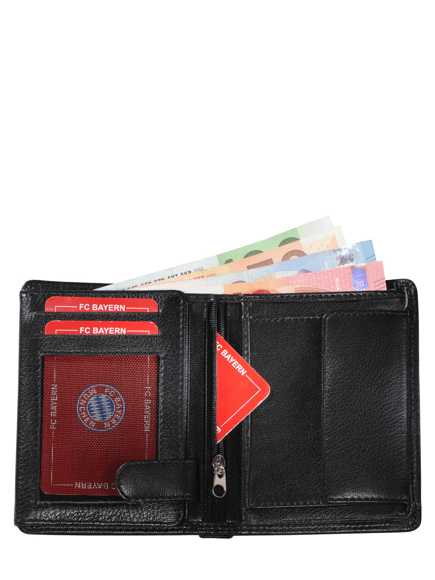FC Bayern München Geldbeutel I Portemonnaie I Geldbörse Pin Schwarz I Fußball