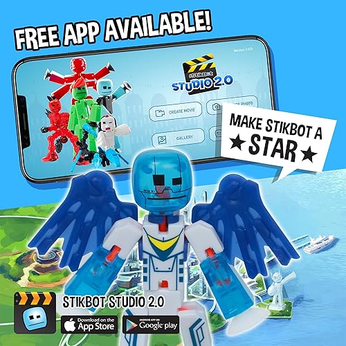 Miniatura 6 de Zing StikBot Zingtannica - Paquete de acción coleccionable y accesorios, incluye 1 Stikbot, 1 juego de accesorios, animación Stop Motion, a partir