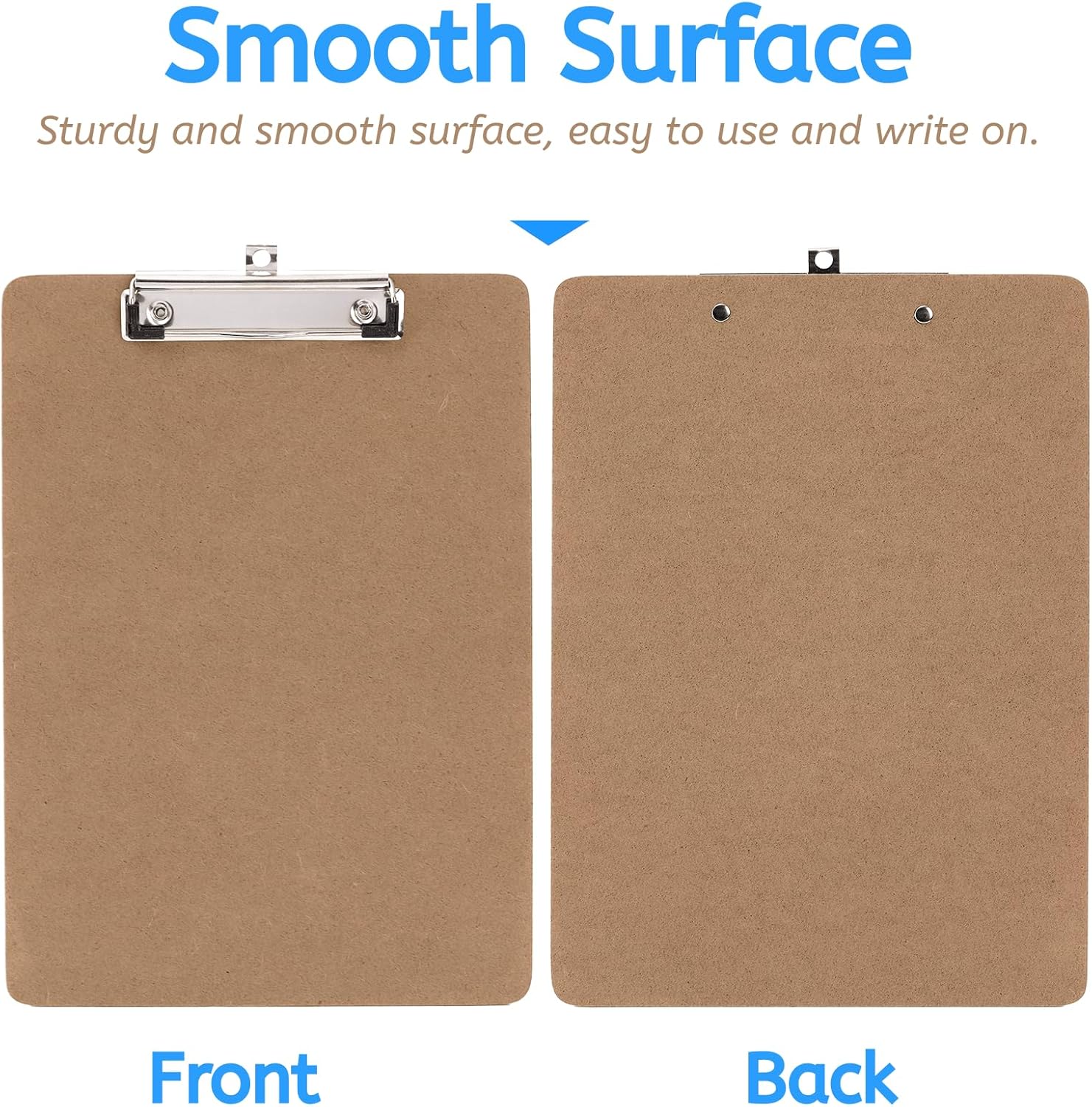 YOUEON 20 Pack Hardboard Office Clipboards, 9 x 12.5 Inch Letter Size Clipboard with Low Profile Clip & Hangable Loop, Clip Boards for Home Office School Hospital Supplies - Image 3