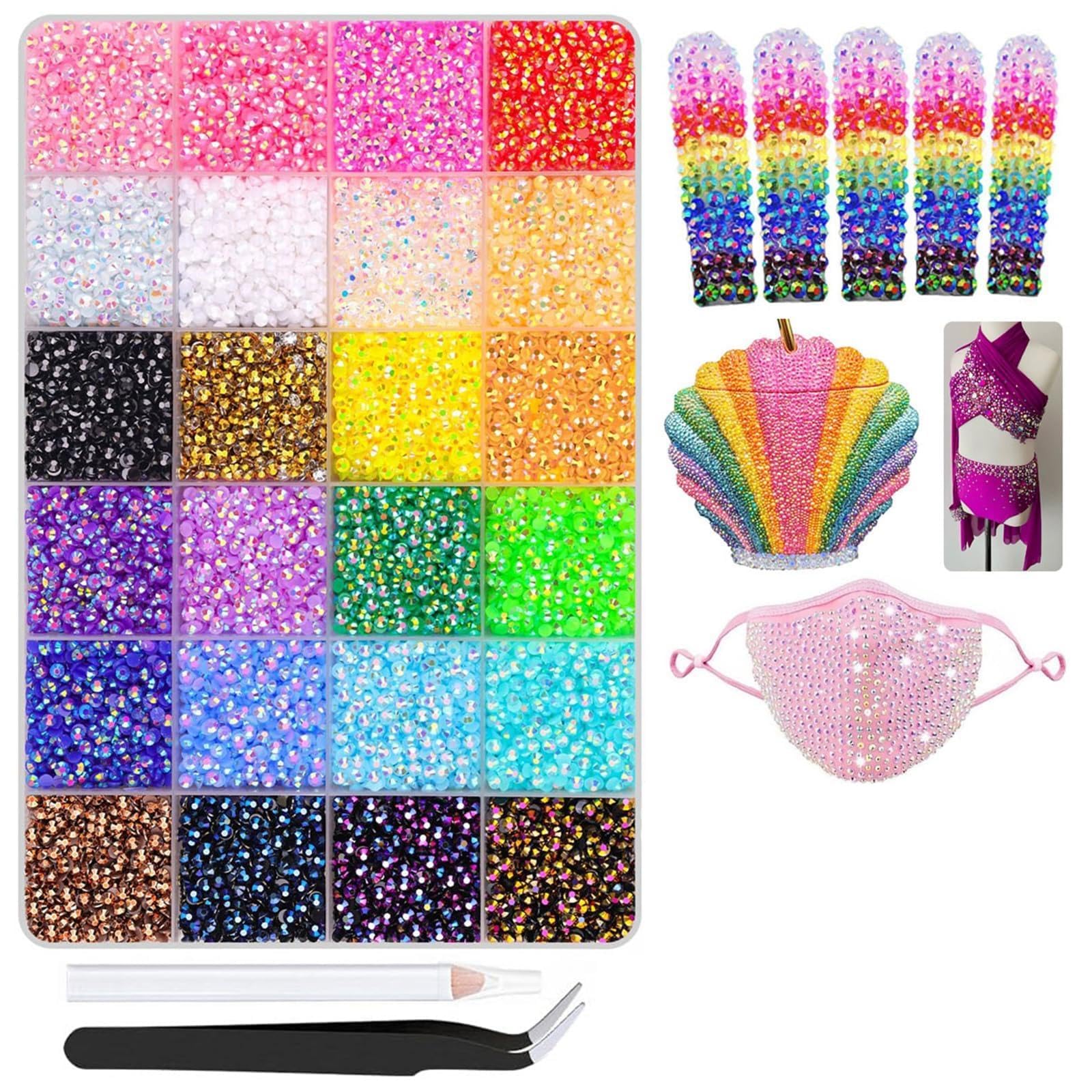 LUCKGONI Flat Back Rhinestones For Clothing Water Drops Glittering Items For Costumes Designs And Crafting