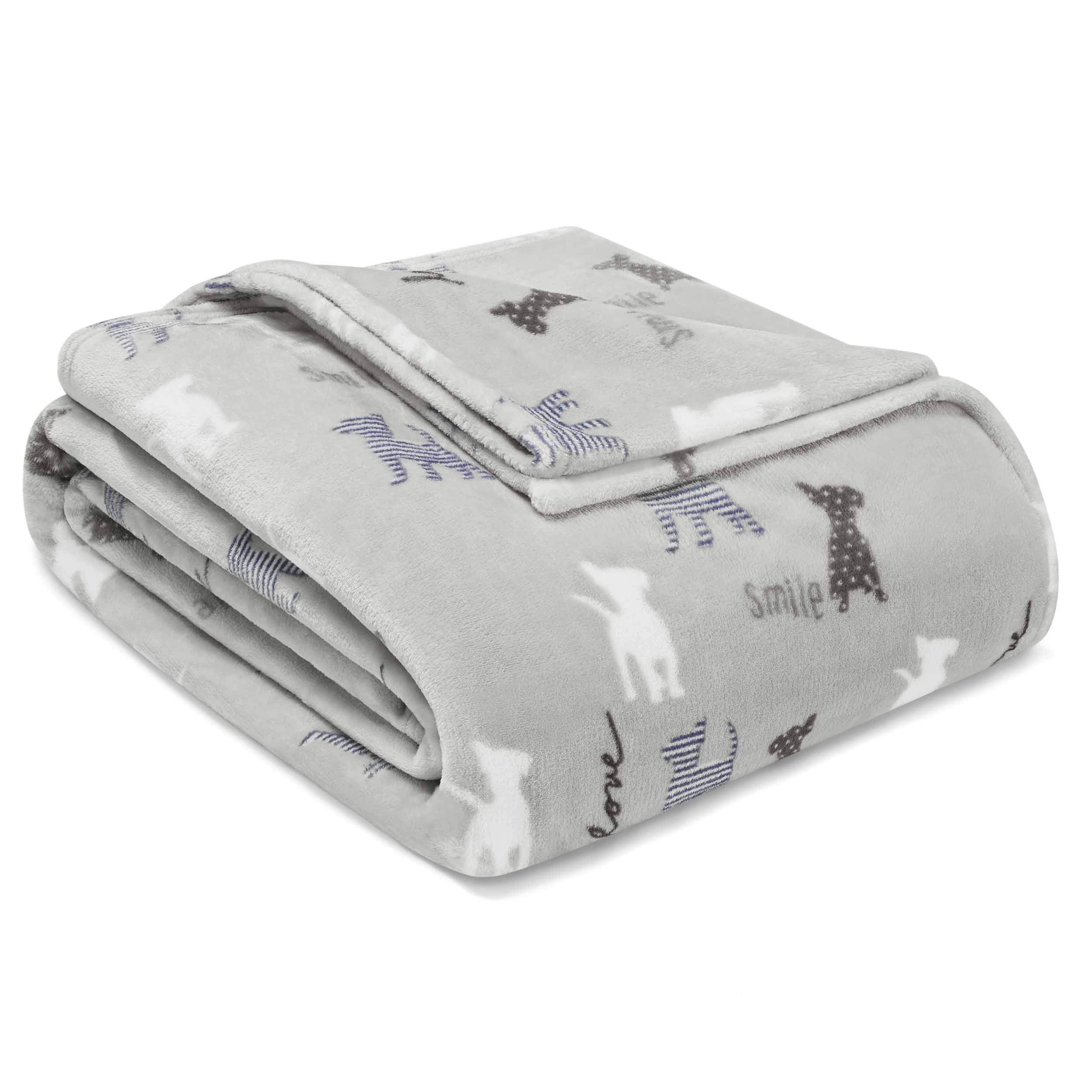 Ed Ellen Degeneres Augie And Friends Blanket, Queen, Grey