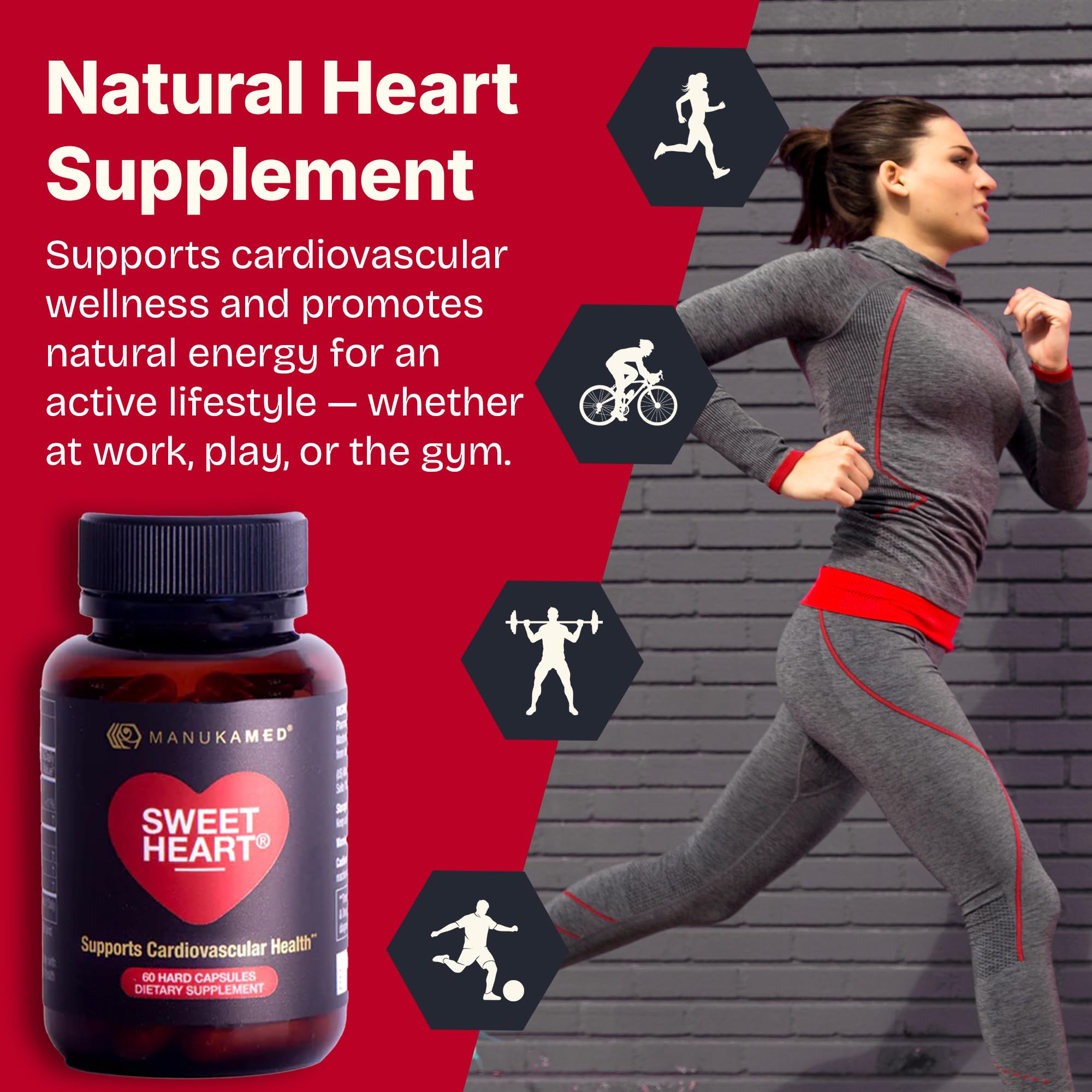 Sweetheart Natural Cholesterol Support Supplement - Manuka Honey Modified Royal Jelly Peptides - 60 Capsules, New Zealand Manuka Honey — Amazon image 5