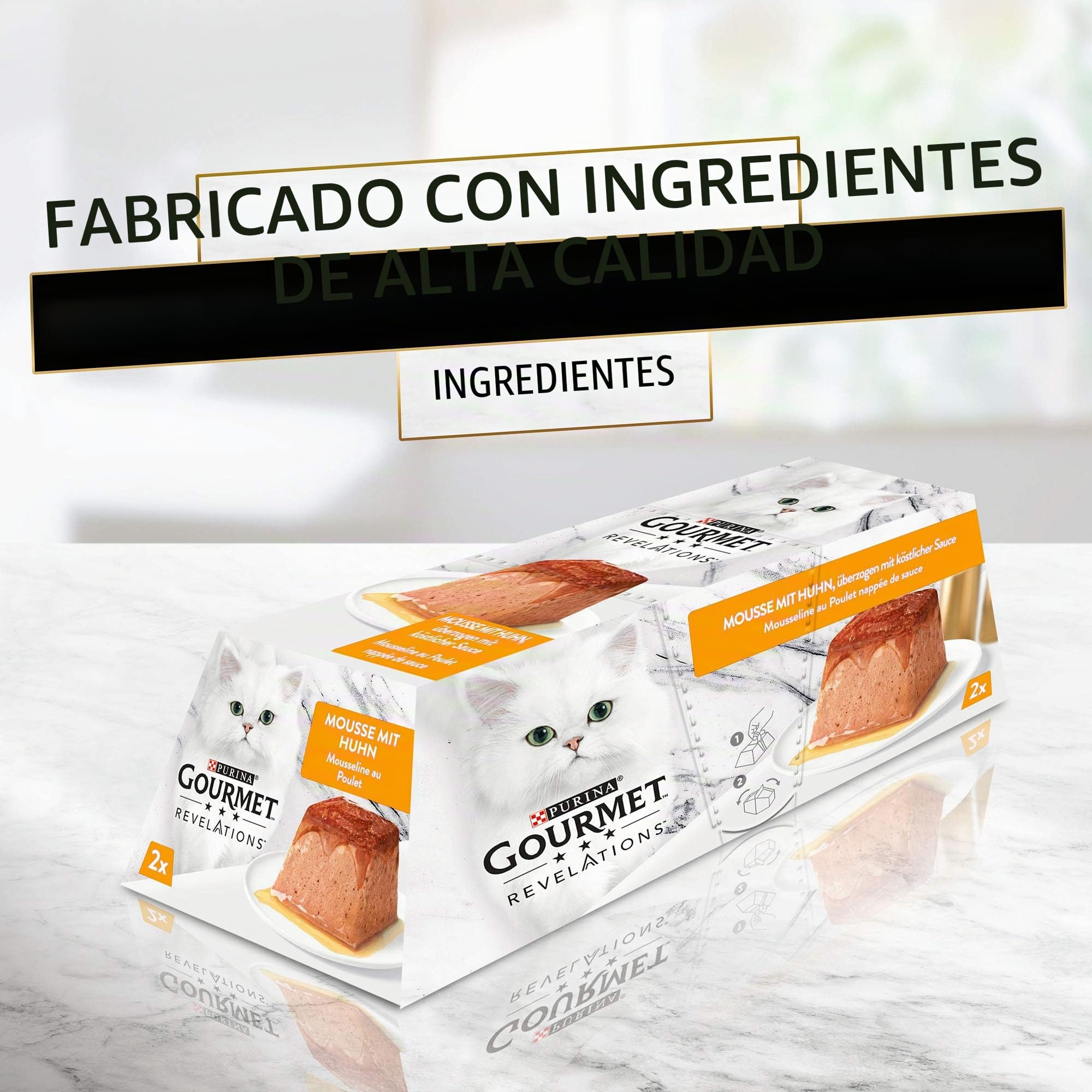 Purina Gourmet Revelations Mousse con Pollo, 24 Unidades (24 x 57 g)