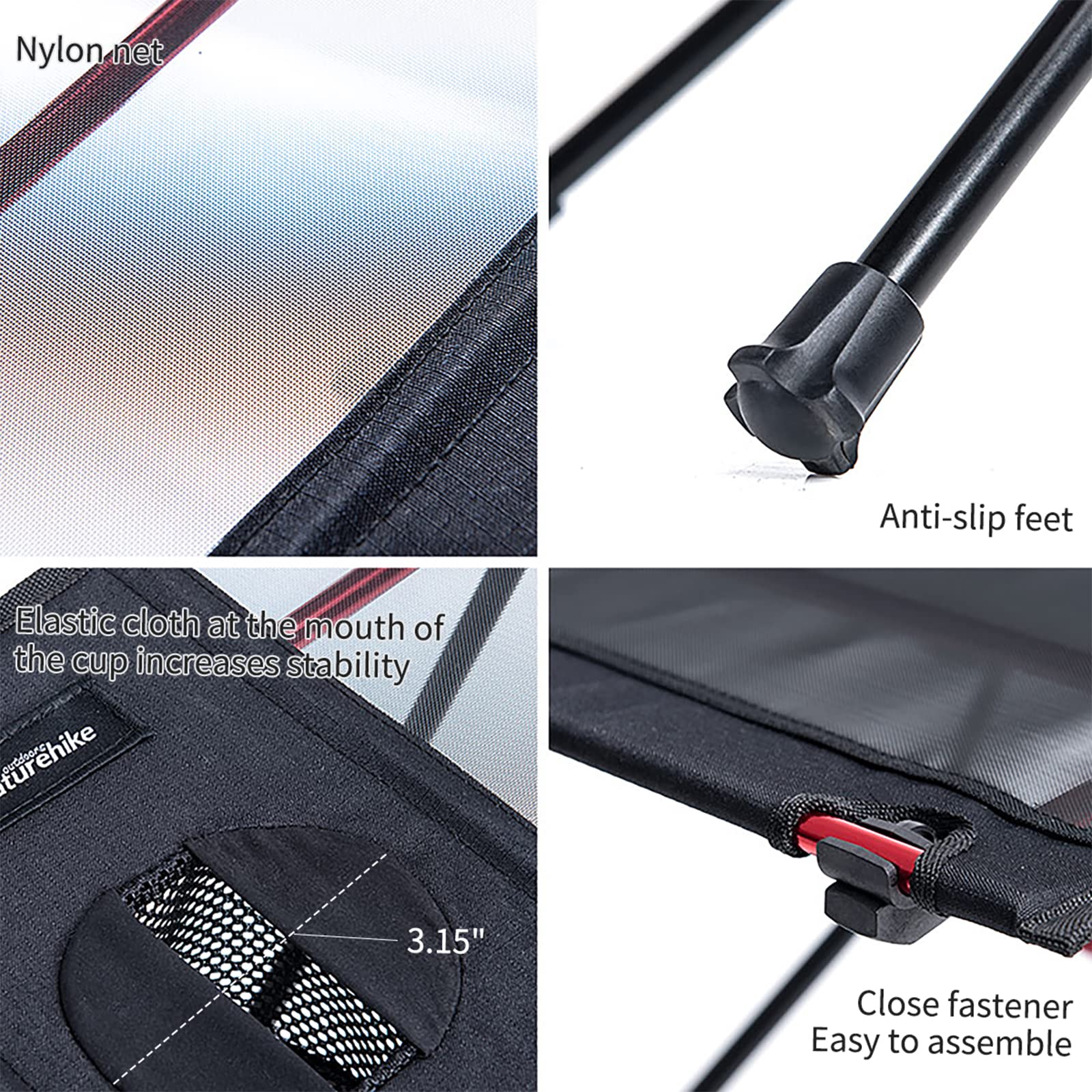 Naturehike Ultraleicht Klapptisch - Klein, Tragbar Campingtisch zum Wandern, Camping und Garten