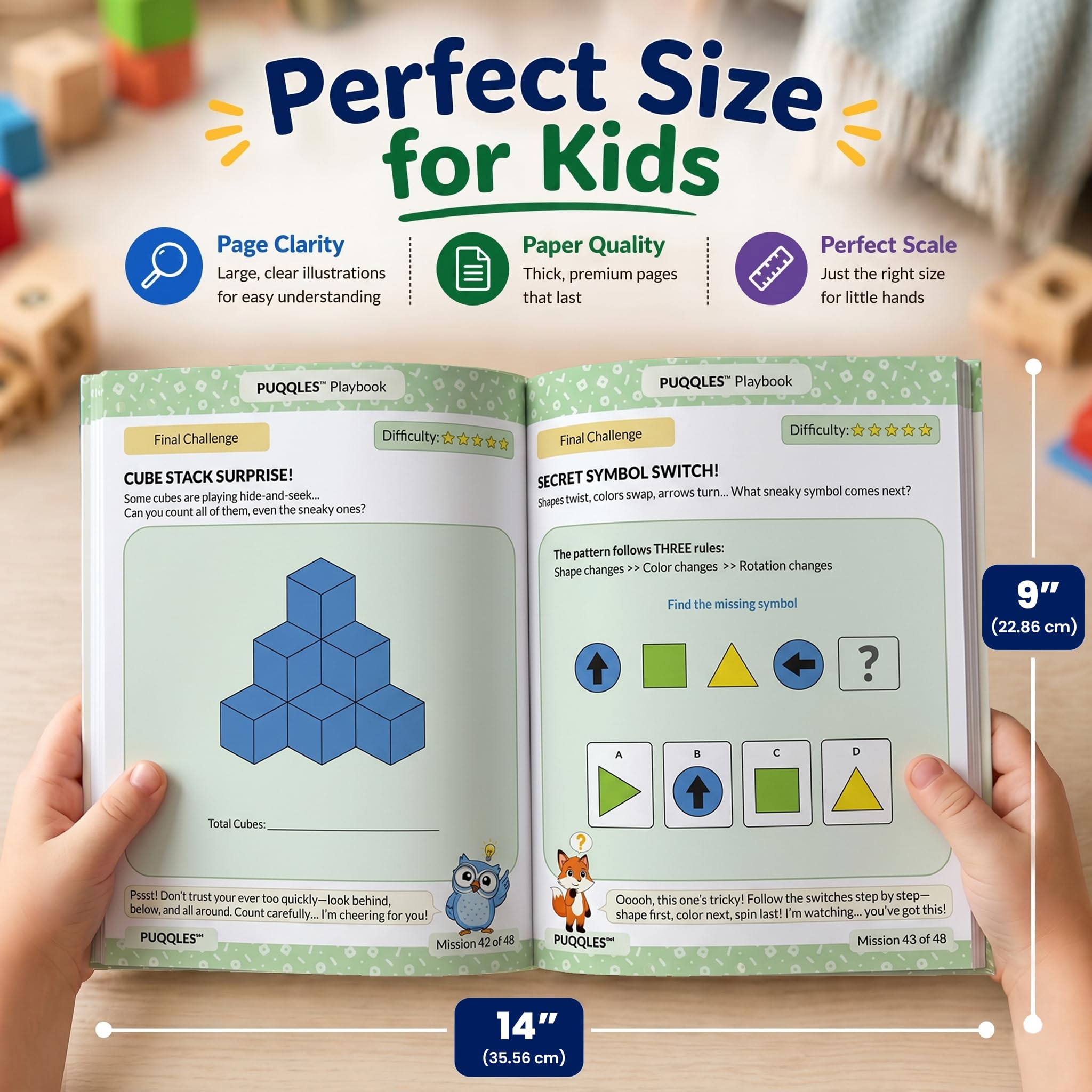 PUQQLES Non-Verbal Logic Activity Book for Kids Ages 5–8 | 48 Visual Thinking & Brain Teaser Puzzles | Critical Thinking, Observation & Problem-Solving Skills | Screen-Free Learning (Level 2) 3