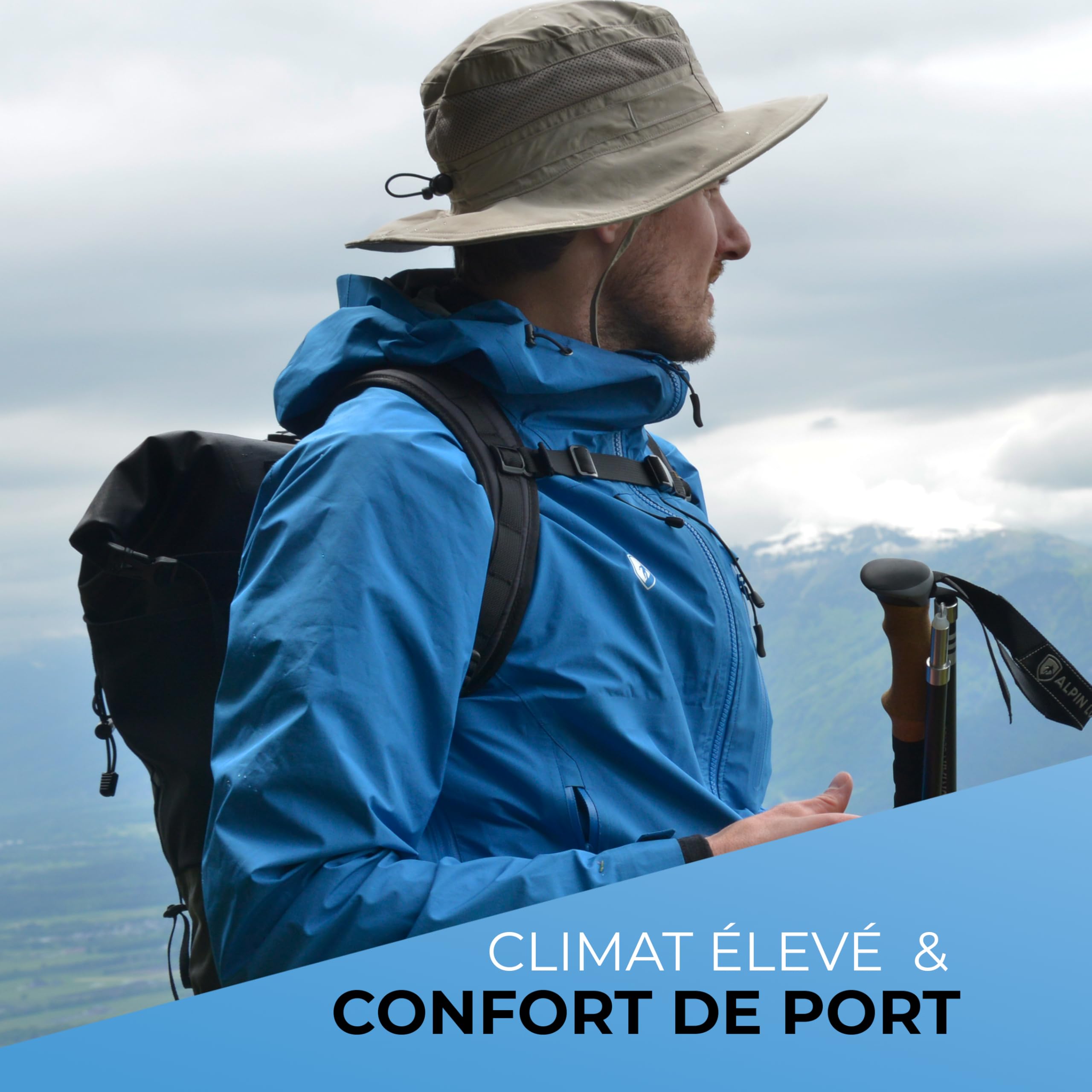 ALPIN LOACKER Chapeau de Soleil d'extérieur avec Protection UV de randonnée de qualité supérieure pour Les Sports de Montagne et de