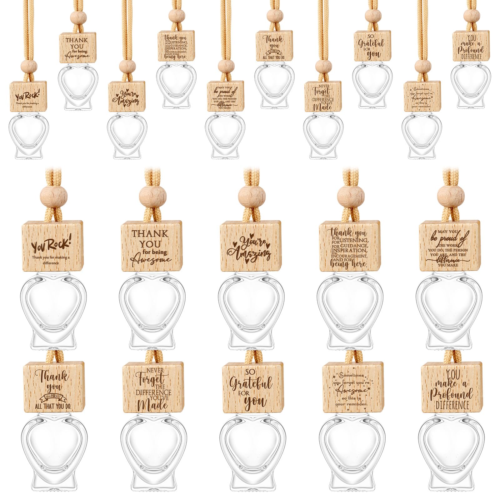 30 Pcs Christmas Appreciation Gifts, Car Diffuser Air Freshener, Heart