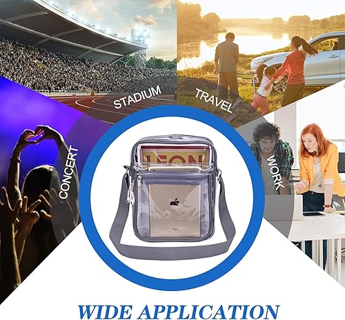 Miniatura 7 de USPECLARE Clear Purse Bag for Stadium Events Clear Messenger Bag for Men and Women