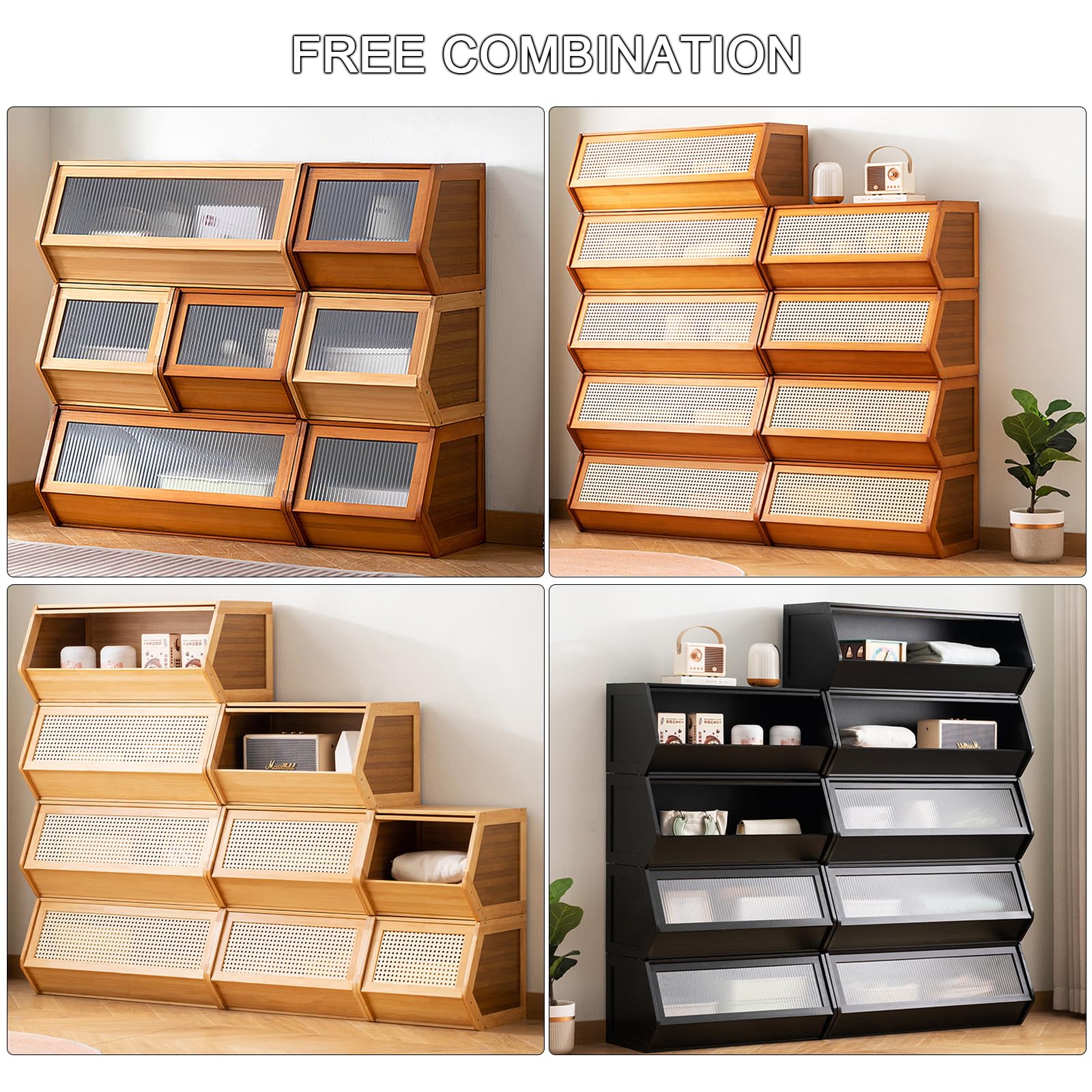 Impilabile In Legno Massello Sto Bins Modular Sto Scatole Armadio s per Entryway Boo ac & Toys Versatile Casa nizat Soluts