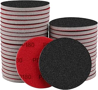 20Pcs 3 Inch Hook and Loop Sanding Sponge Disc with Buffer Backing 180 Grit Wet or Dry Sanding Sheets Reusable Hand Sander Sandpaper - Curved Surface Sanding Pads for Automotive Wood Metal