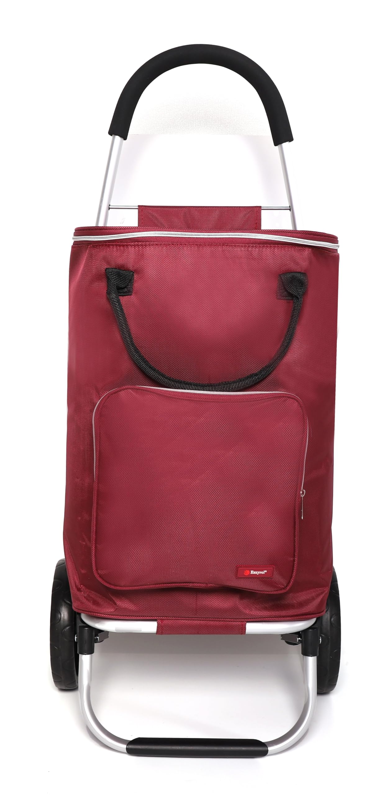 Uraban London 43 Inches Large Capacity Shopping Trolley with Wheels, Insulated Bag, Multiple Colours Available Wheelchair Storage Bag, Multi-Pocket Organizer
