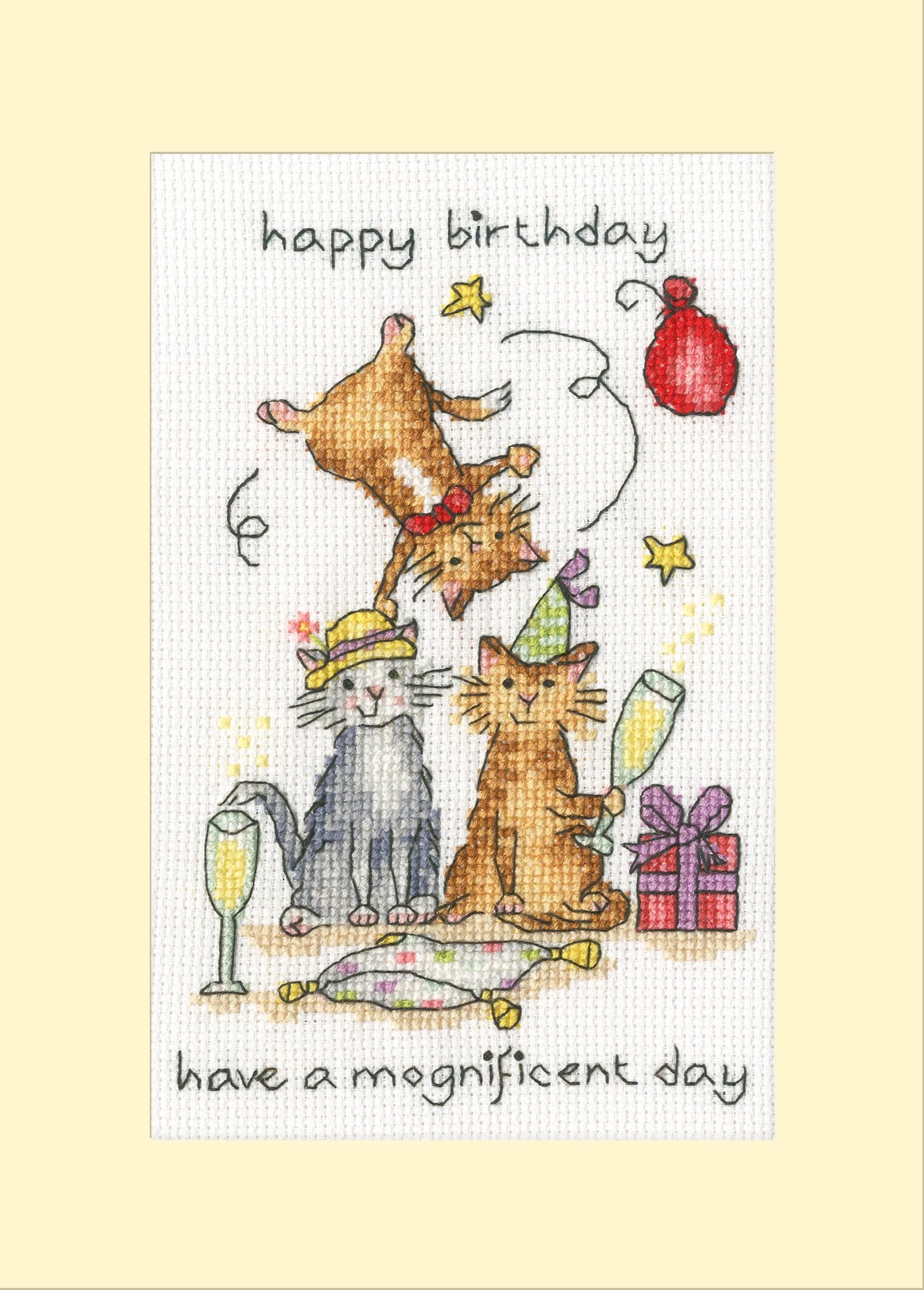 Bothy Threads Counted Cross Stitch Greetings Card Kit - Mognificent Day