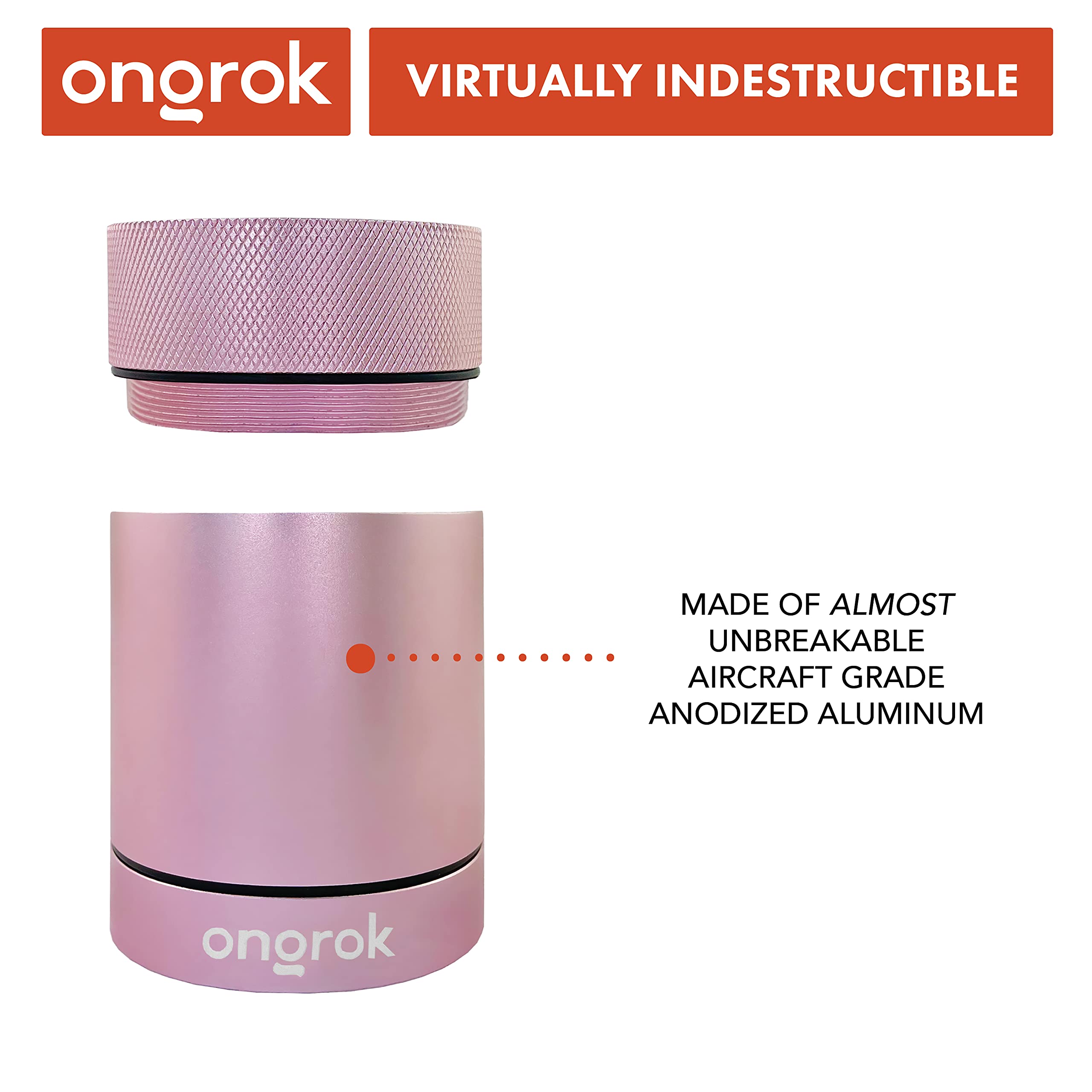 ONGROK 180ml Rose Gold Aluminium Storage Tin - Image 4